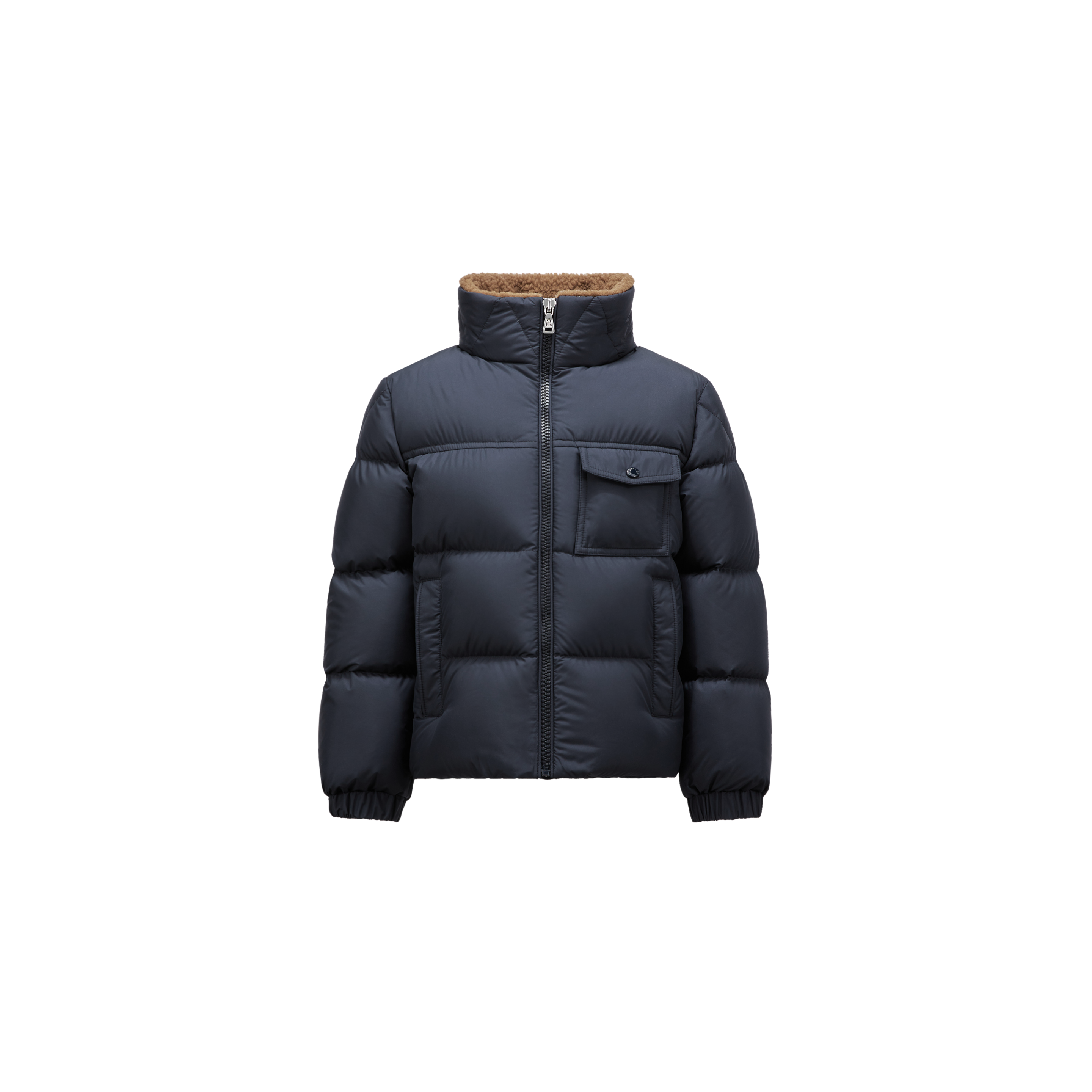 Shop Moncler Doudoune Cayden In Bleu