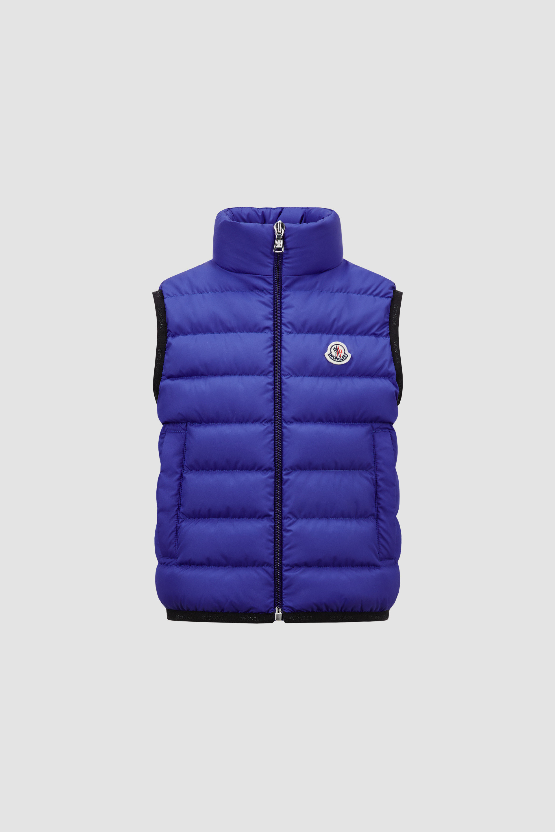 Electric Blue Contrin Down Vest Down Jackets Vests for Children Moncler US