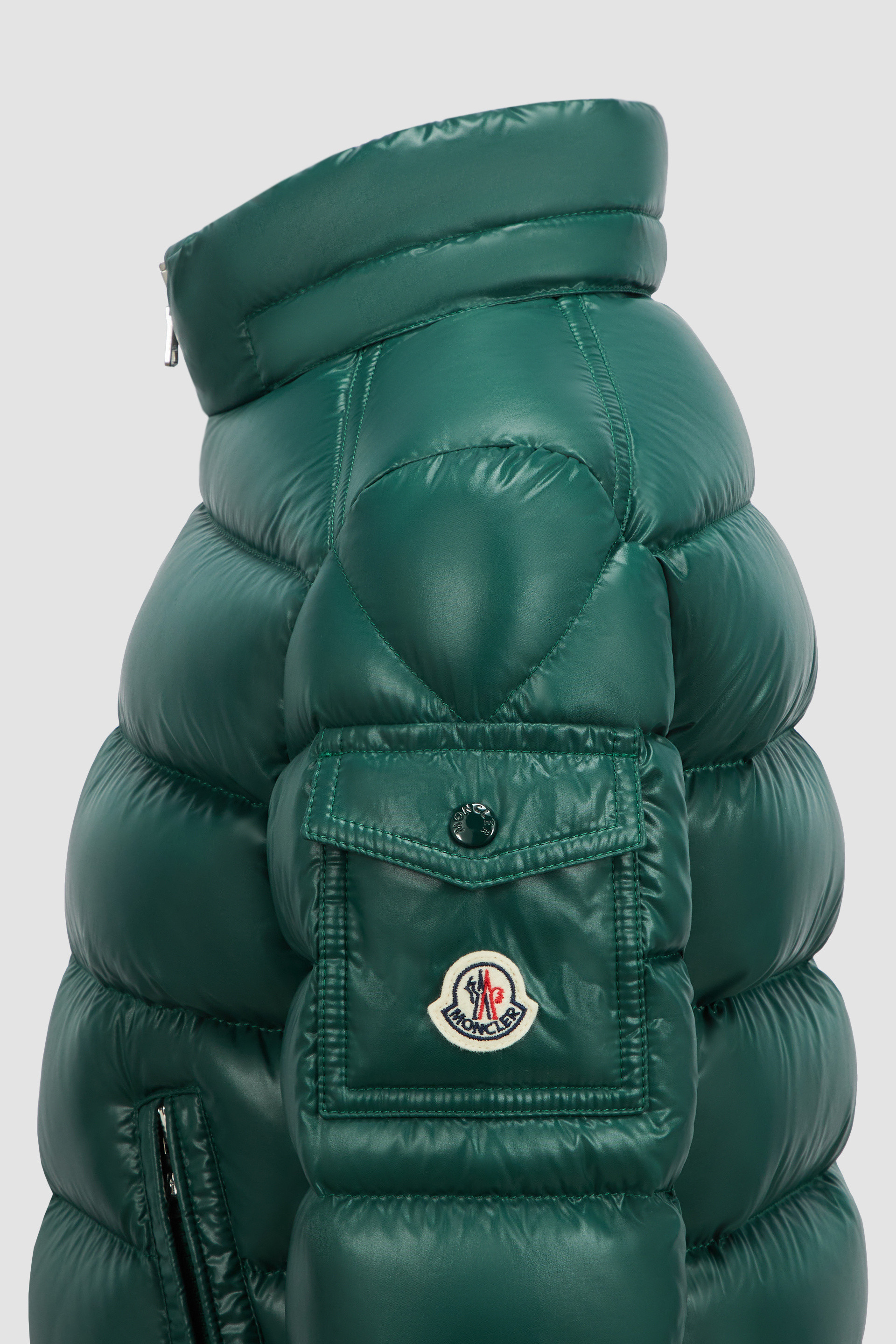 Forest Green New Moncler Maya Hooded Down Jacket - Down