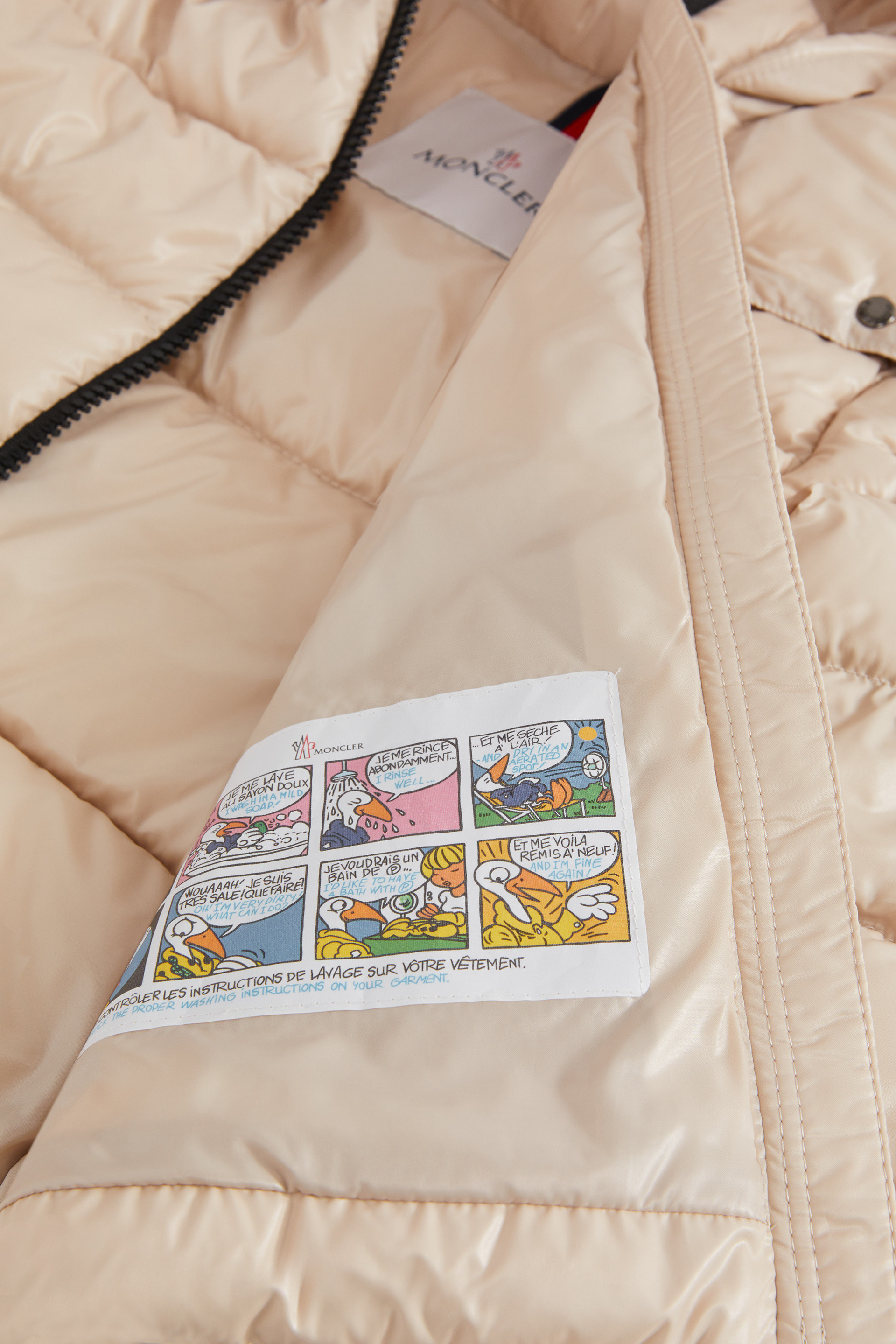MONCLER ENFANT Bady Hooded Down Jacket female Beige Size 8Y