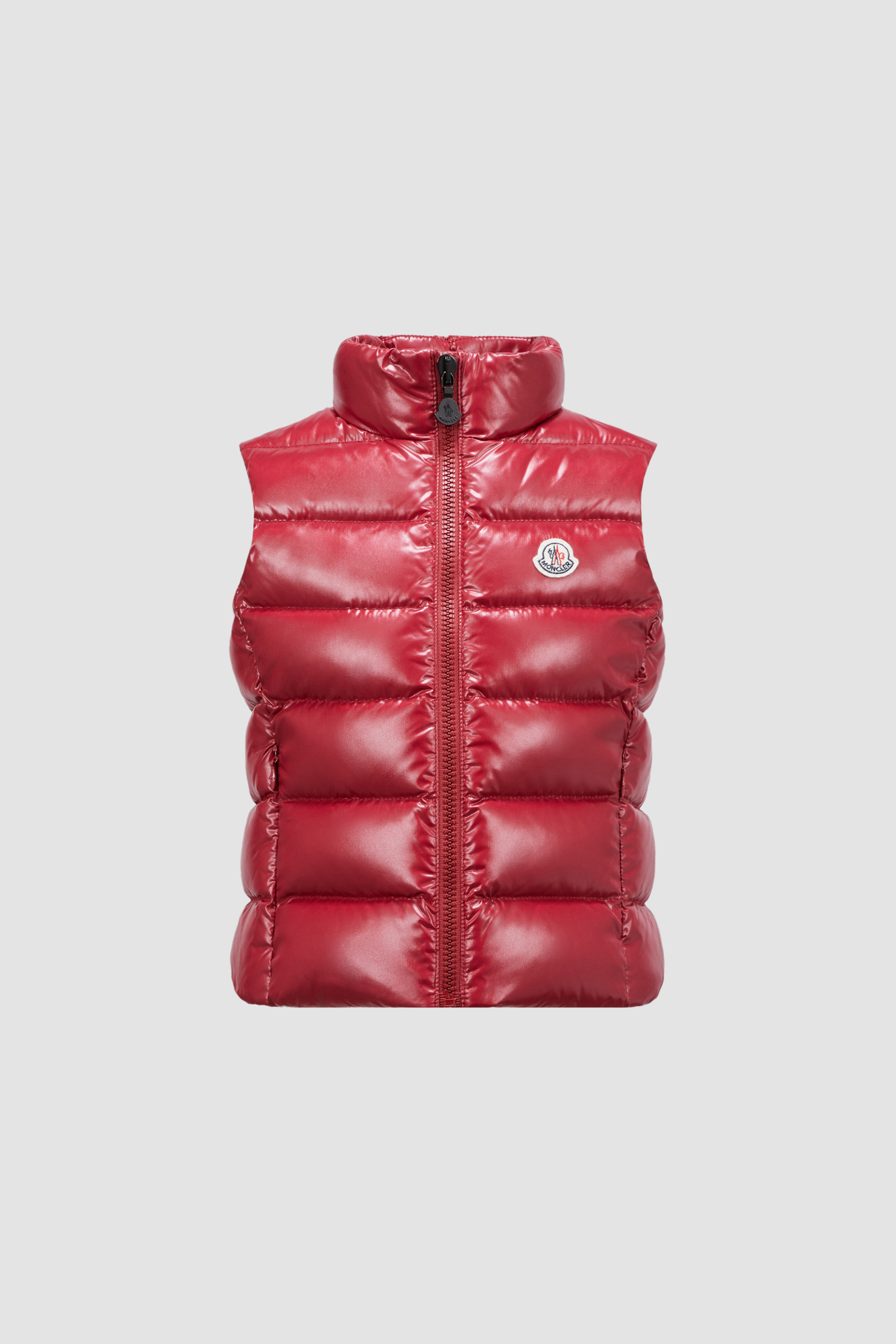 Dark Red Ghany Down Vest - Down Jackets & Vests for Children | Moncler US