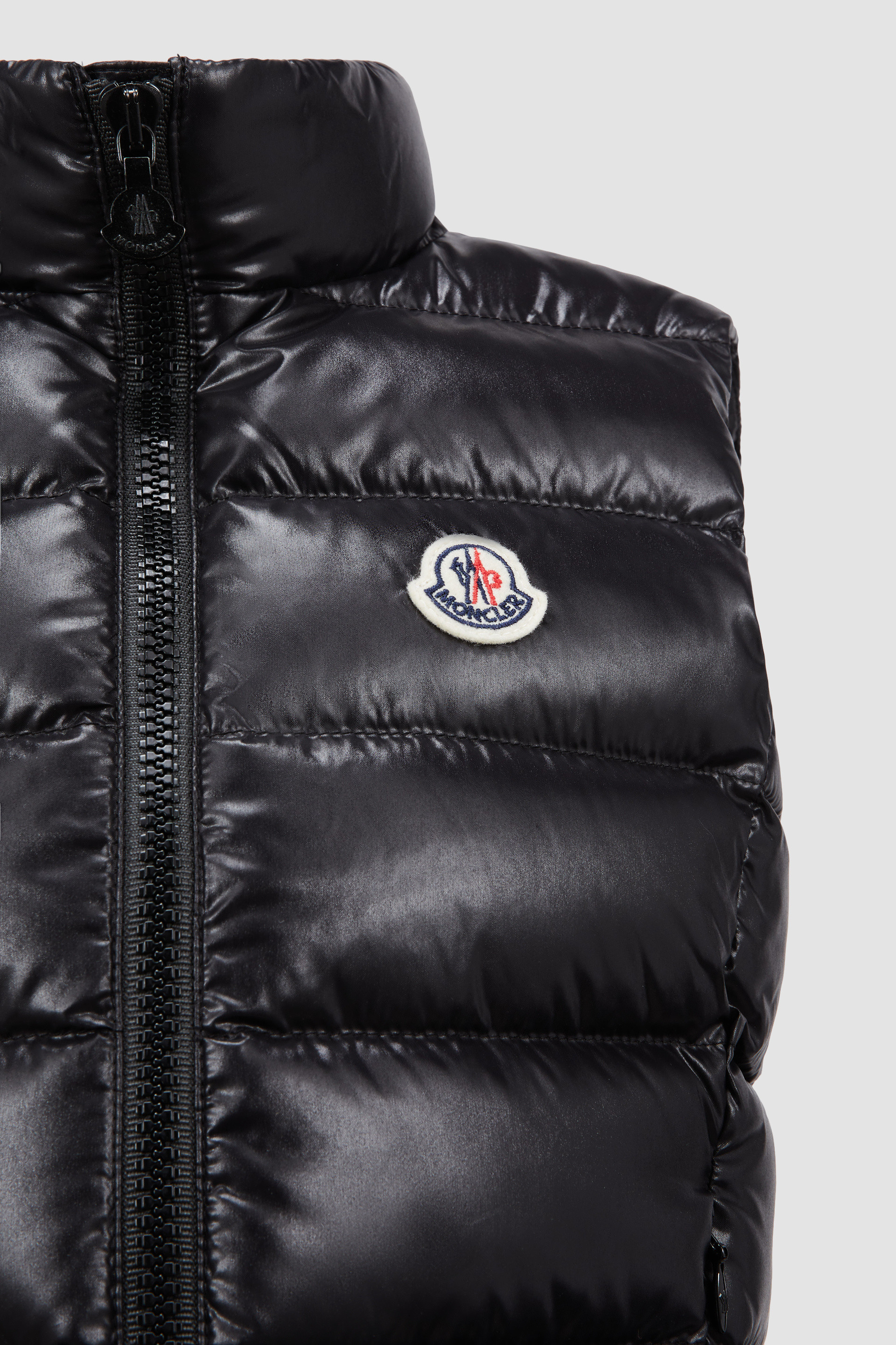 Black Ghany Down Vest Down Jackets Vests for Children Moncler CA