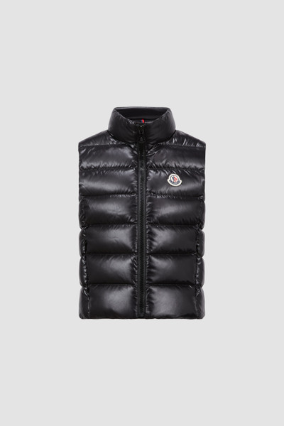 Black Ghany Down Gilet Down Jackets Vests for Children Moncler PL