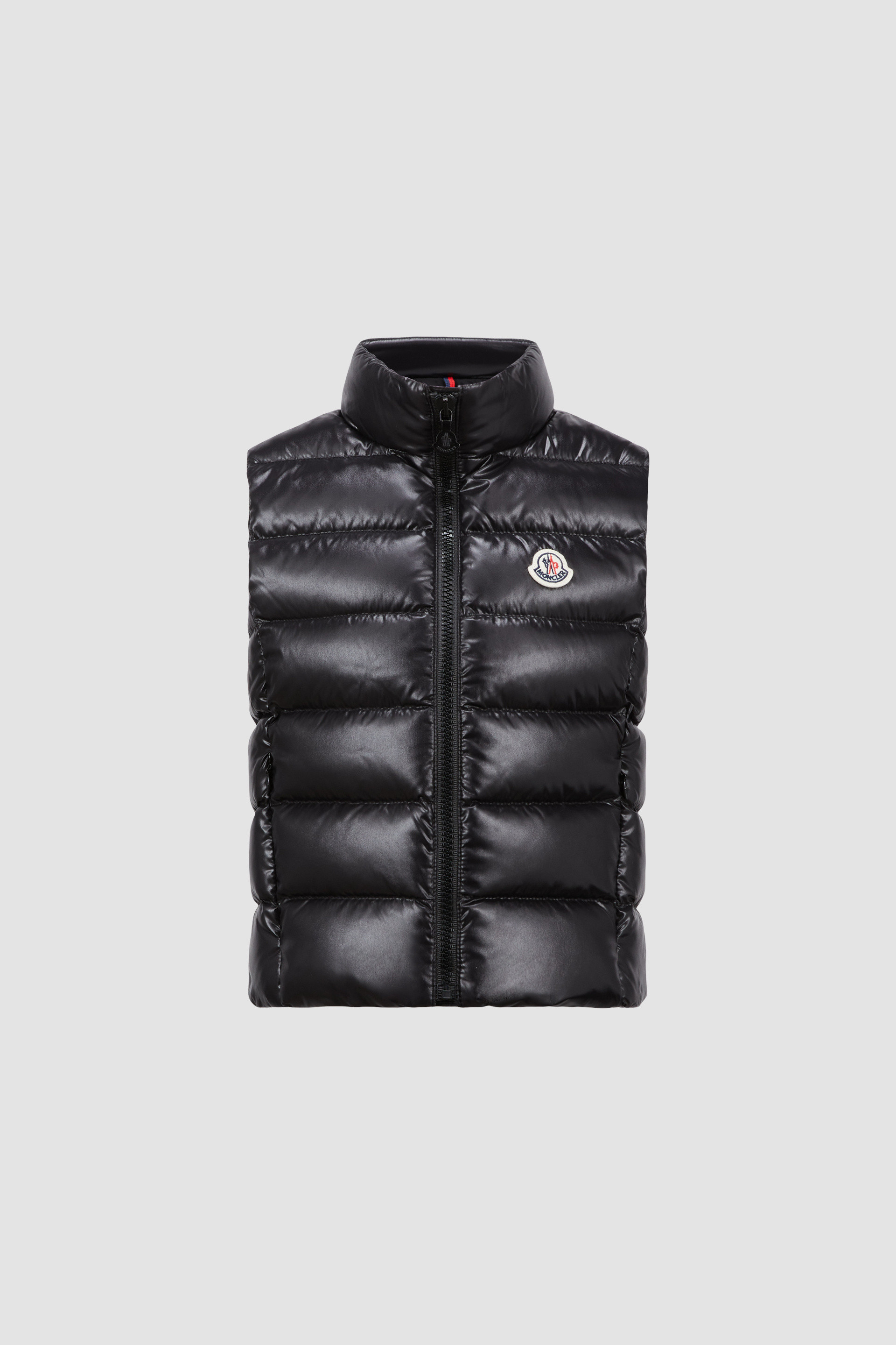 Black Ghany Down Vest Down Jackets Vests for Children Moncler US