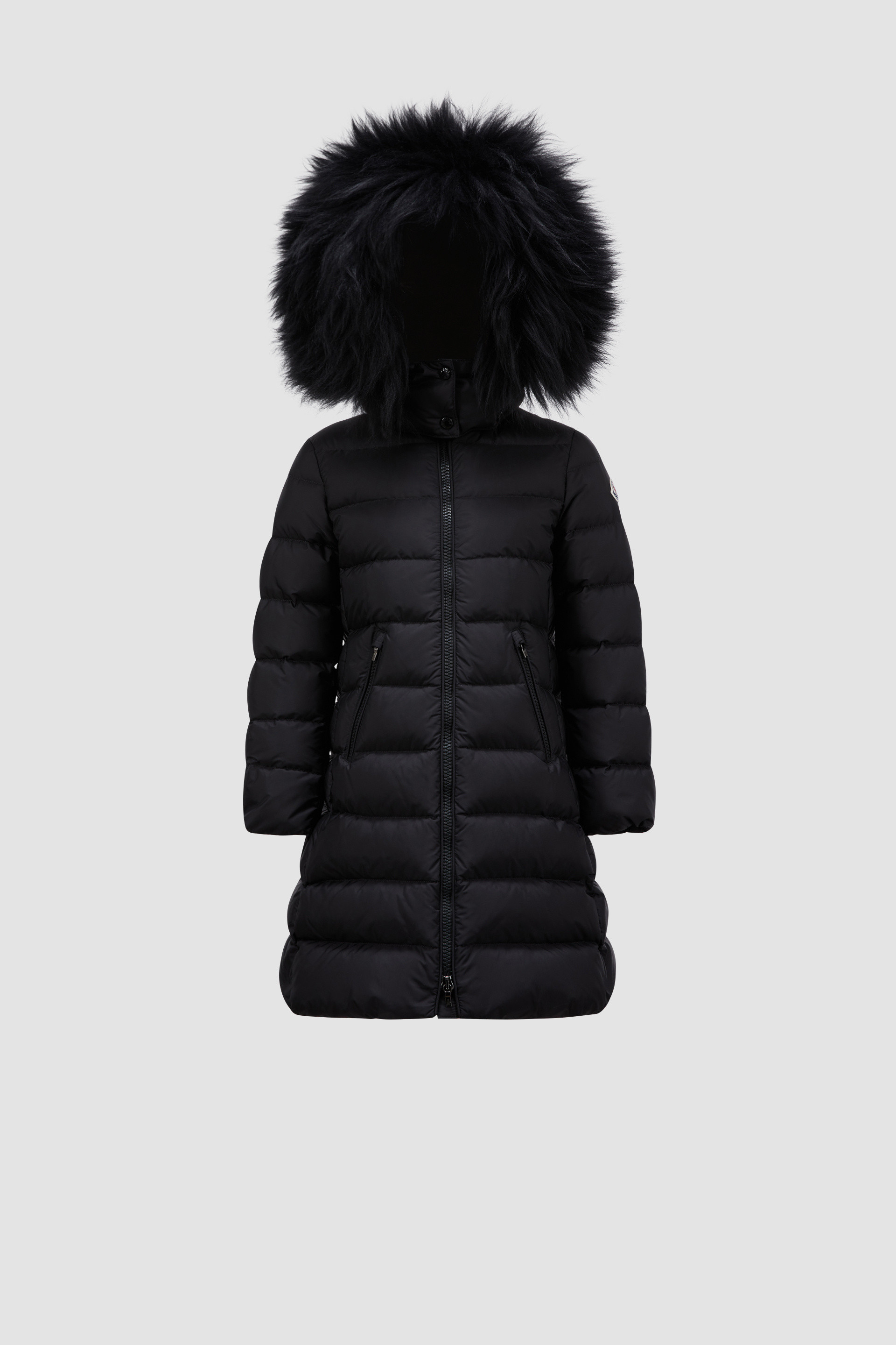 Black Abelle Long Down Jacket Down Jackets Vests for Children Moncler CA