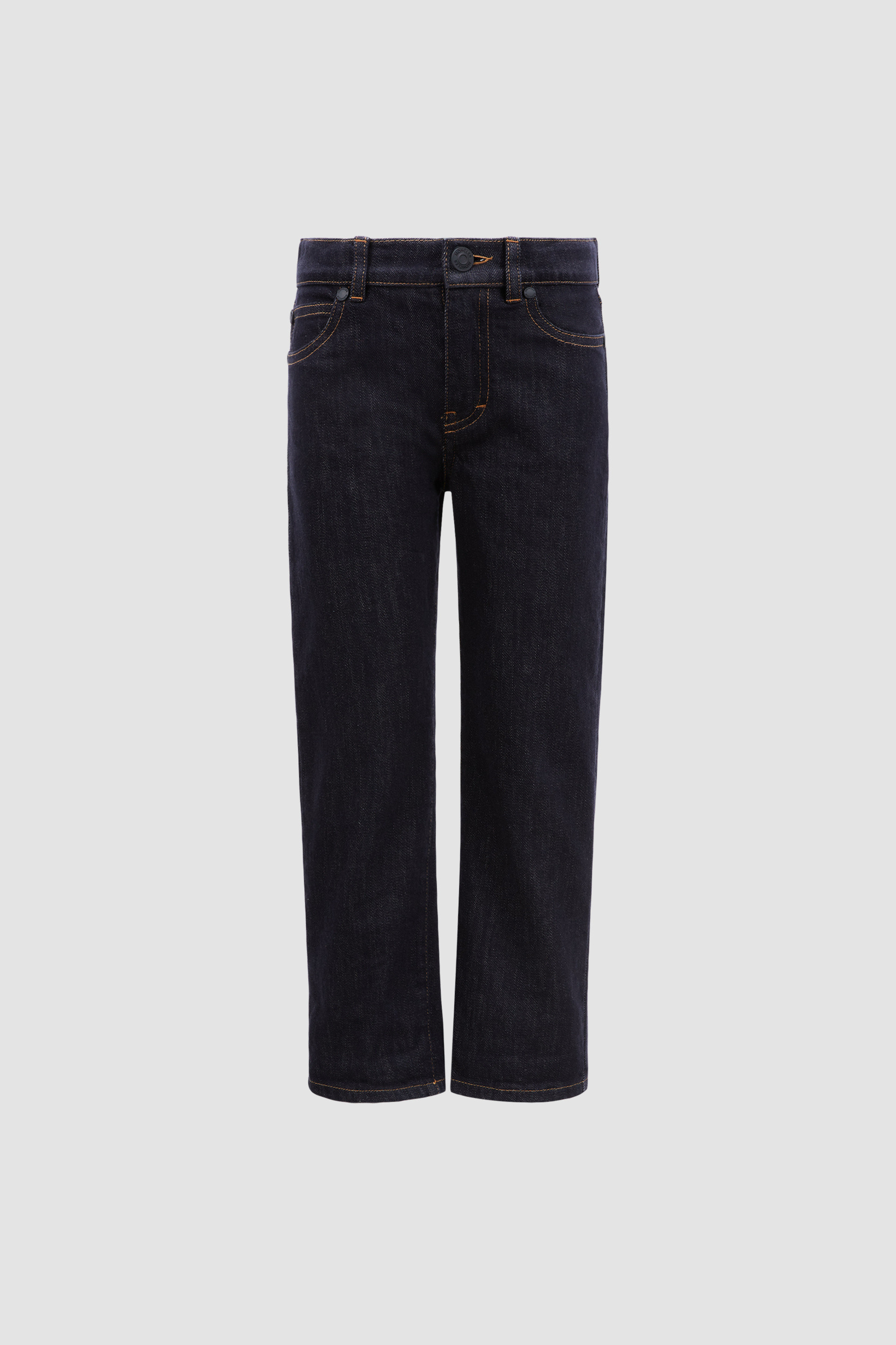 Dark Blue Embroidered Logo Jeans Pants Tracksuits For Children 