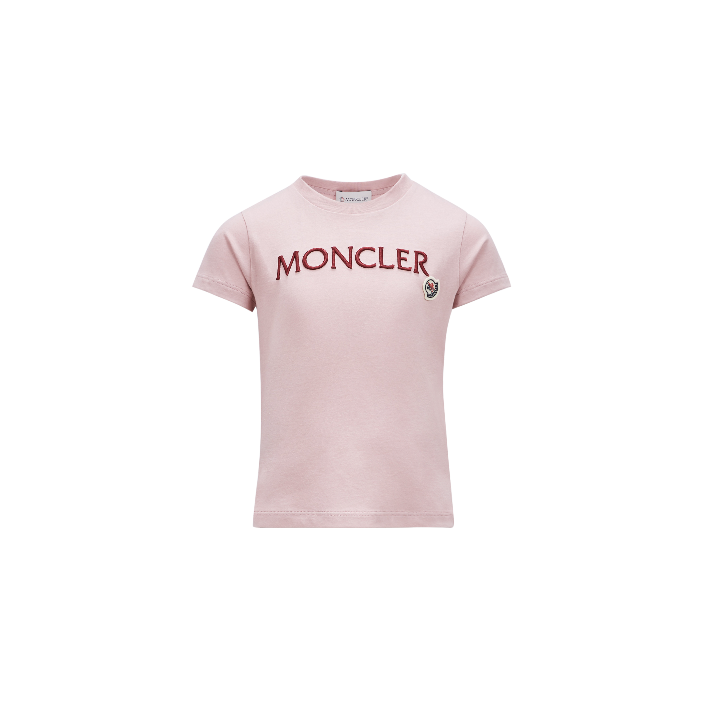 MONCLER ENFANT Embroidered Logo T-Shirt, Girl, Pink, Size: 6Y