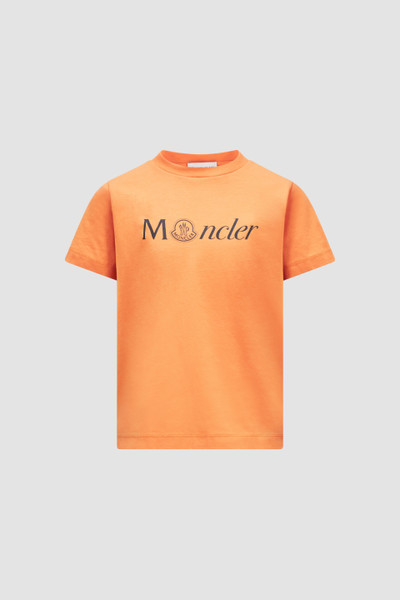【関税&送料込】MONCLER GENIUS T-shirts and Polos Orange Moncler - Orange Moncler T-Shirt With North Pole Print