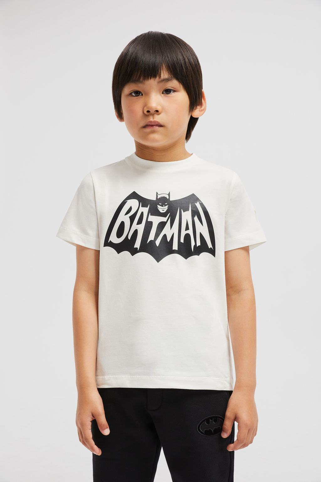 White Batman Logo T-Shirt - Polos & T-shirts for Children | Moncler US