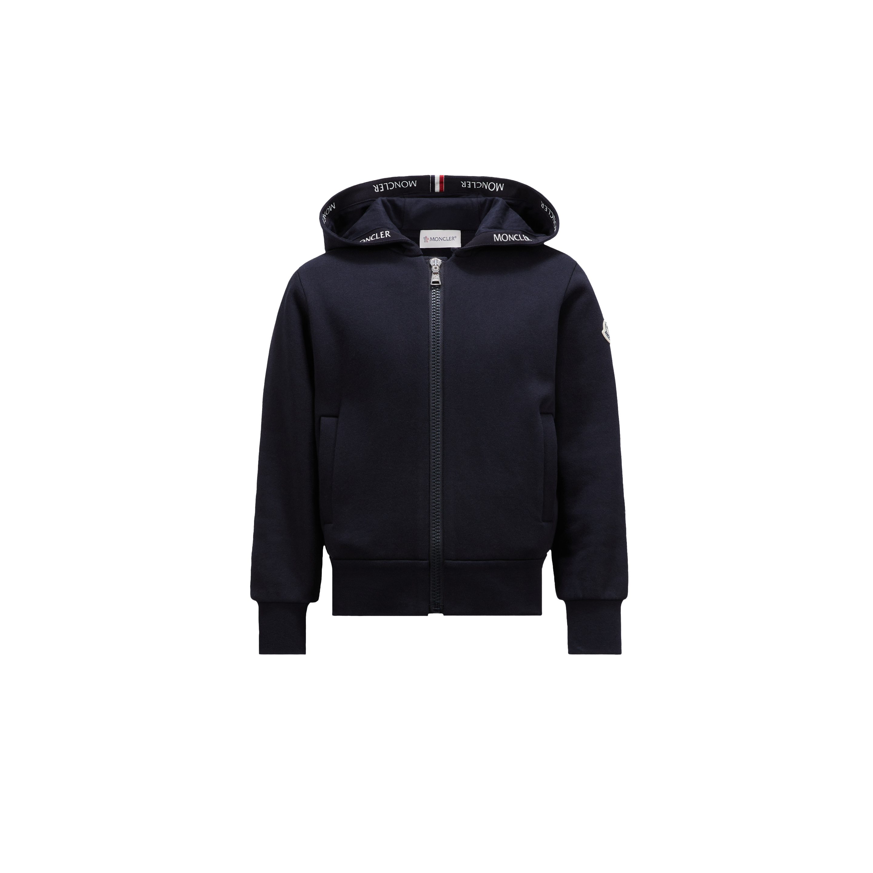 MONCLER ENFANT Logo Zip-Up Hoodie, Boy, Blue, Size: 4Y