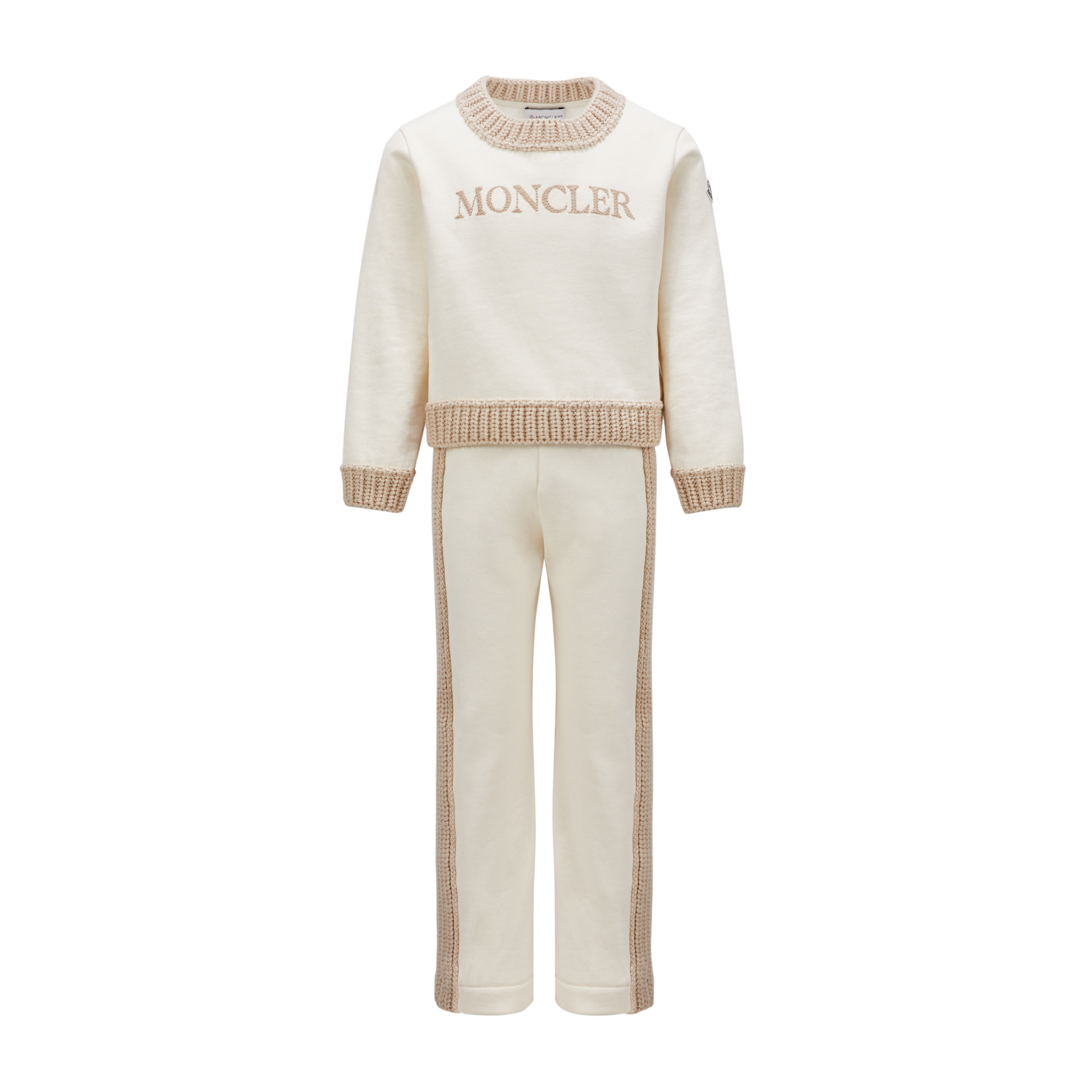 MONCLER ENFANT Logo Tracksuit Set, Girl, White, Size: 14Y