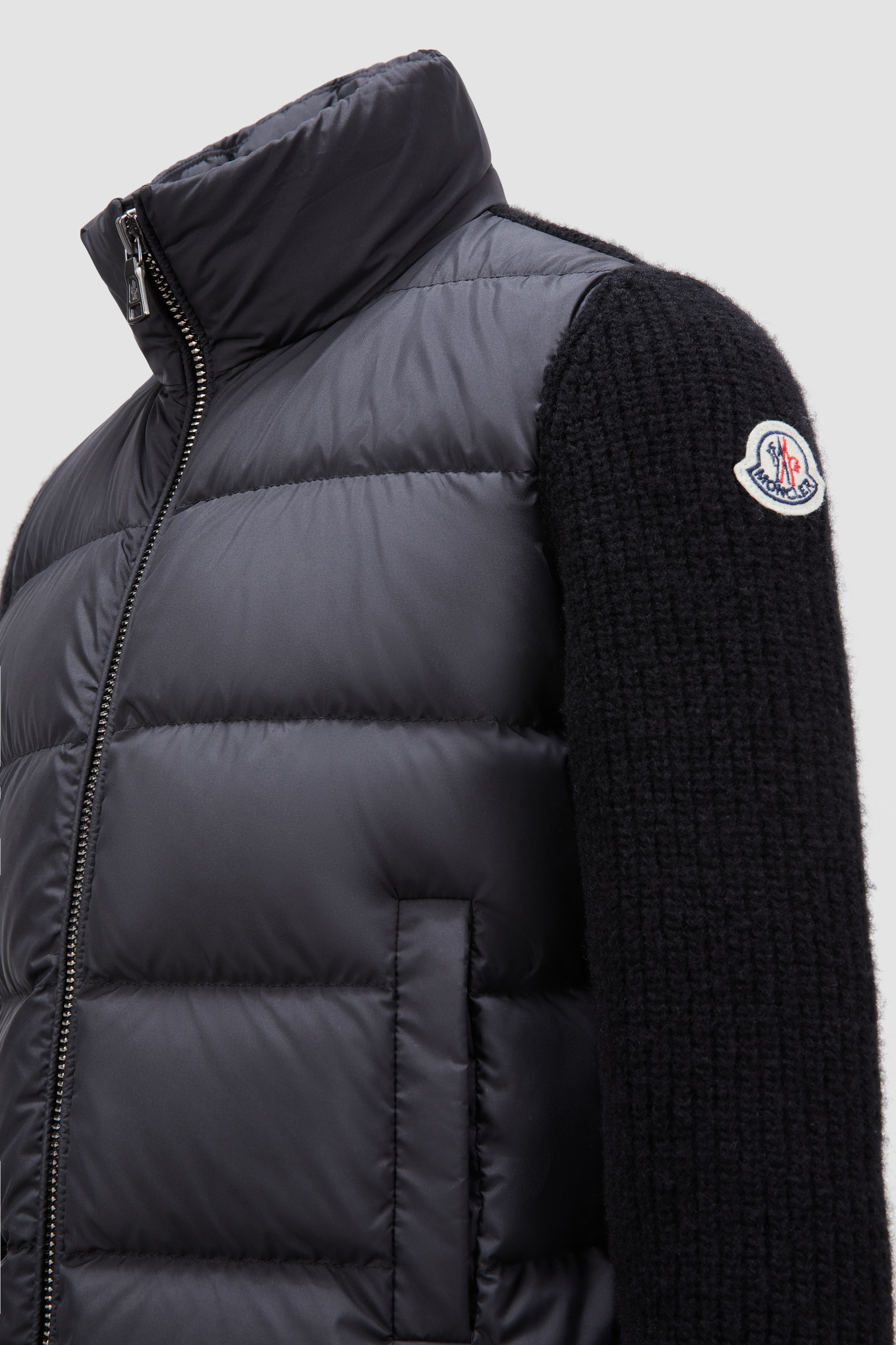 Black Padded Wool Cardigan - Sweatshirts & Knitwear for Children  