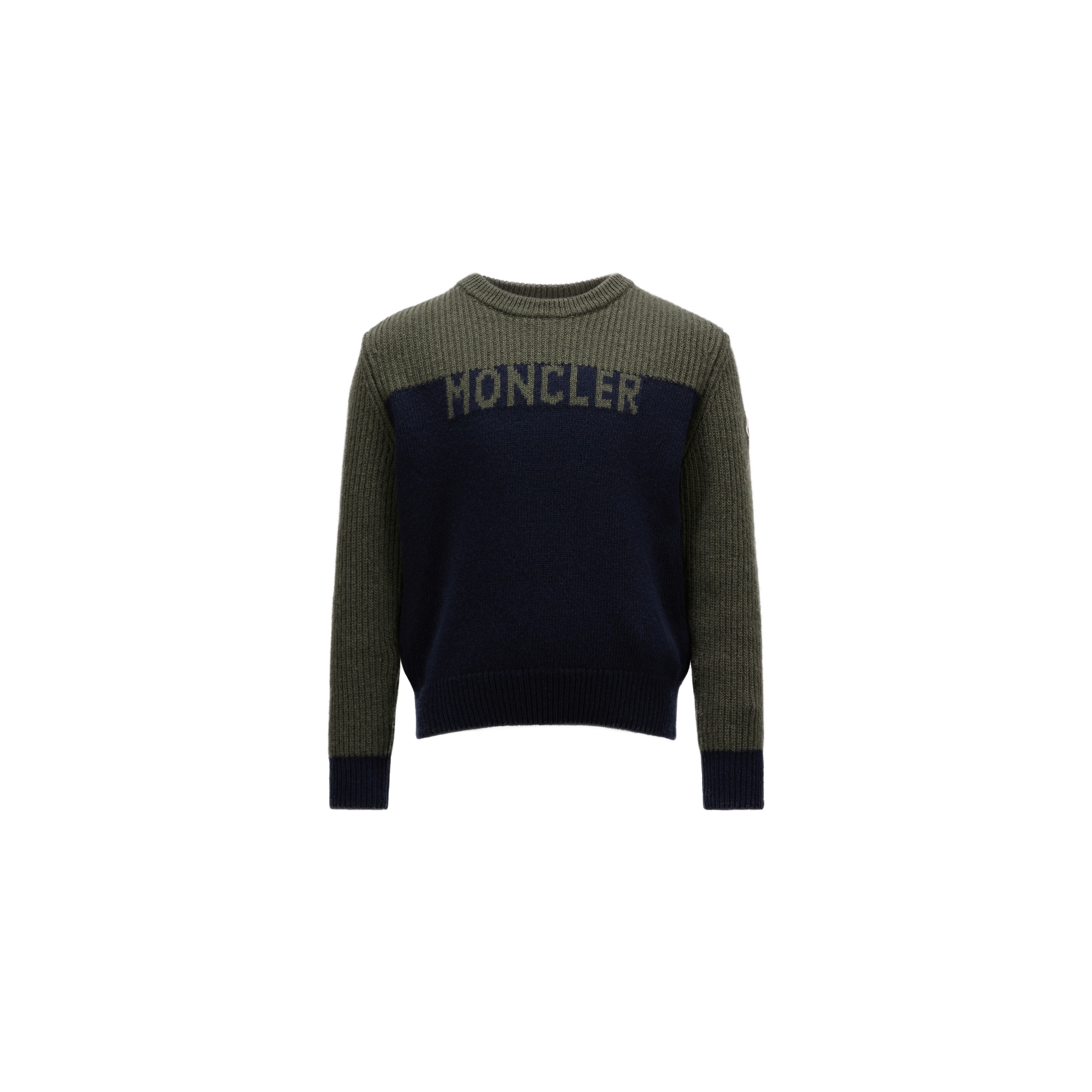 MONCLER ENFANT Logo Wool Jumper, Boy, Multicolour, Size: 14Y