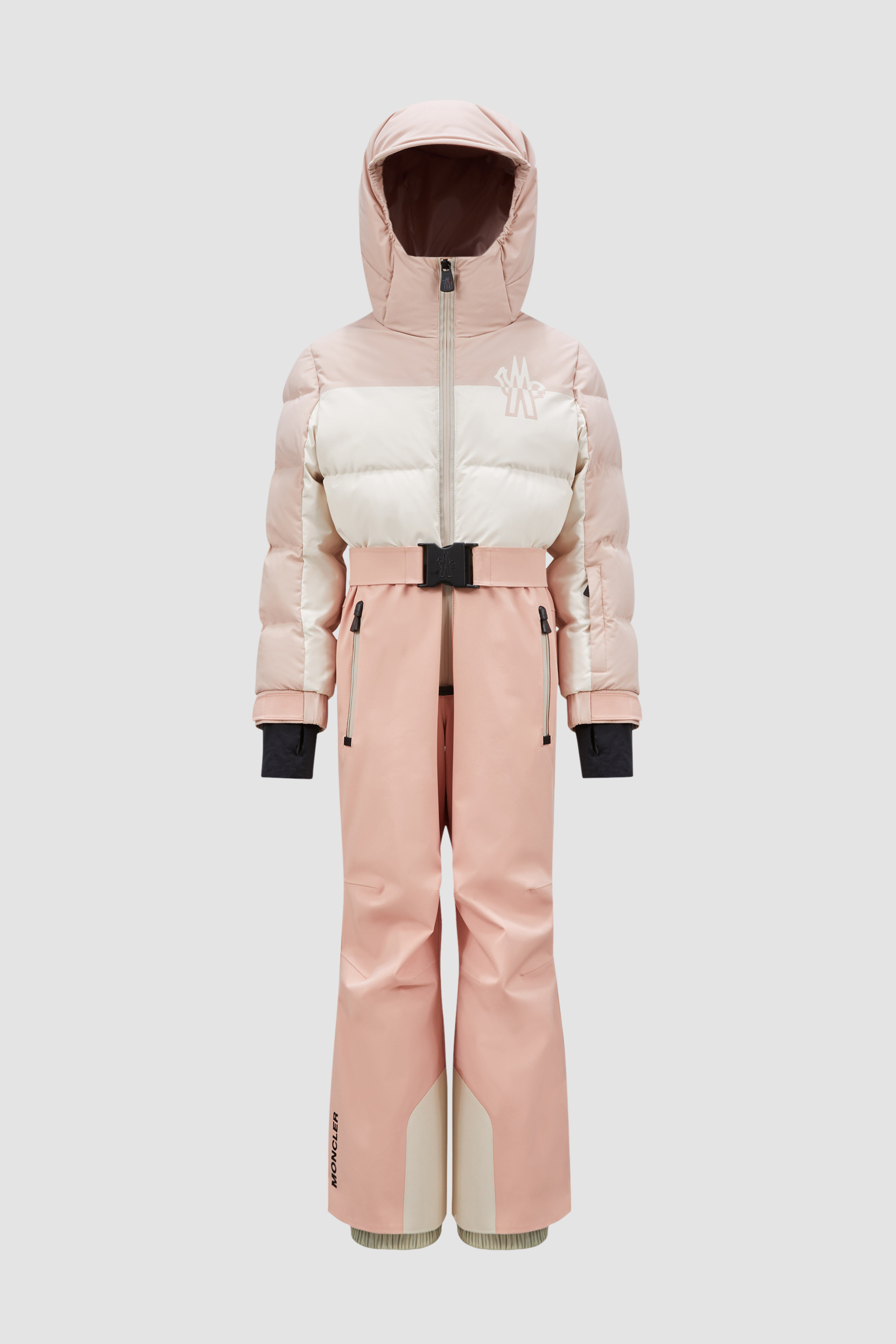 Moncler Girls top Puffer Down Pink All In One Snow Pants