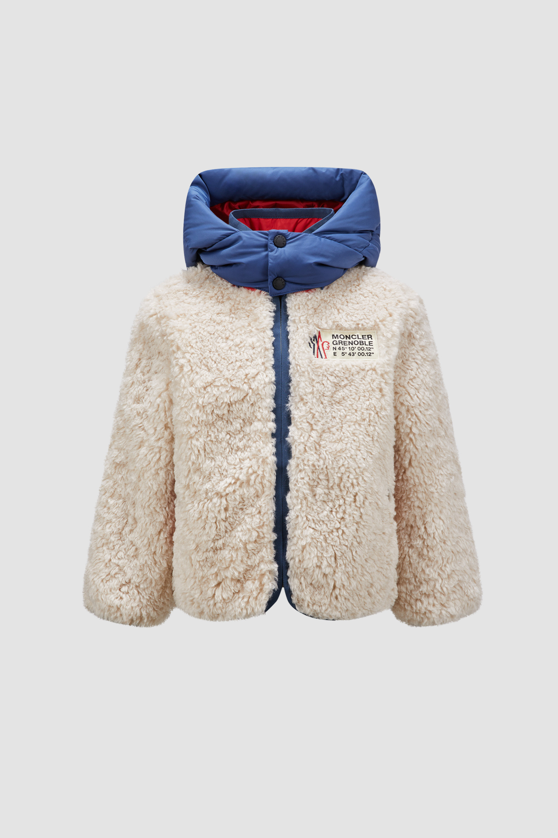 モンクレール TEDDY HOODIE ボアパーカー Moncler Teddy zip-up Hoodie | Neutrals | FARFETCH