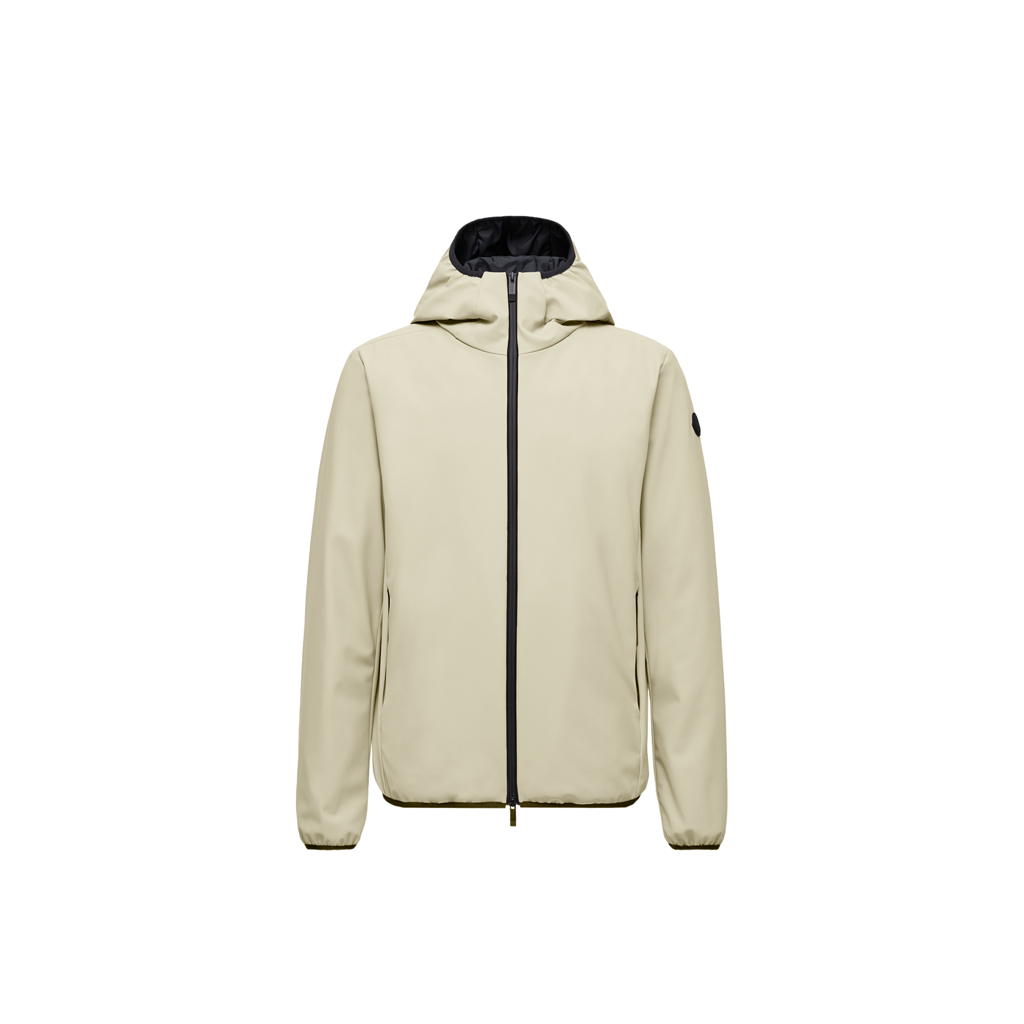 Moncler Doudoune Courte Chalves À Capuche In Beige