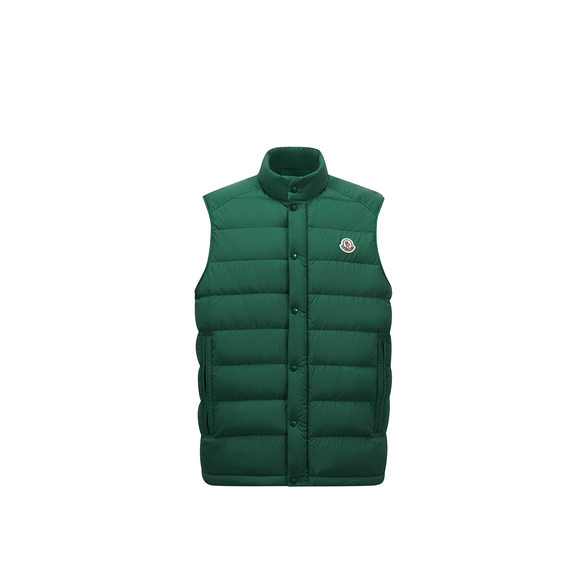 Shop Moncler Barthe Down Gilet, Men, Green, Size: 5