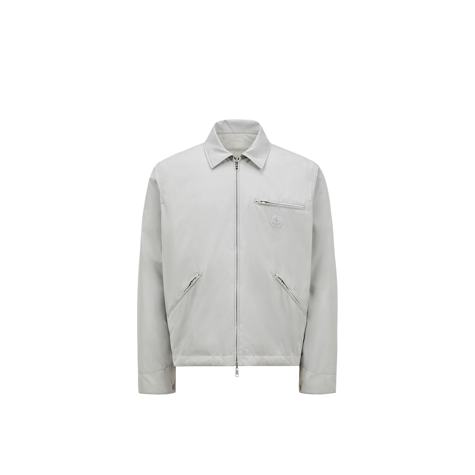 Moncler Doudoune-chemise Réversible Cidone In Gris