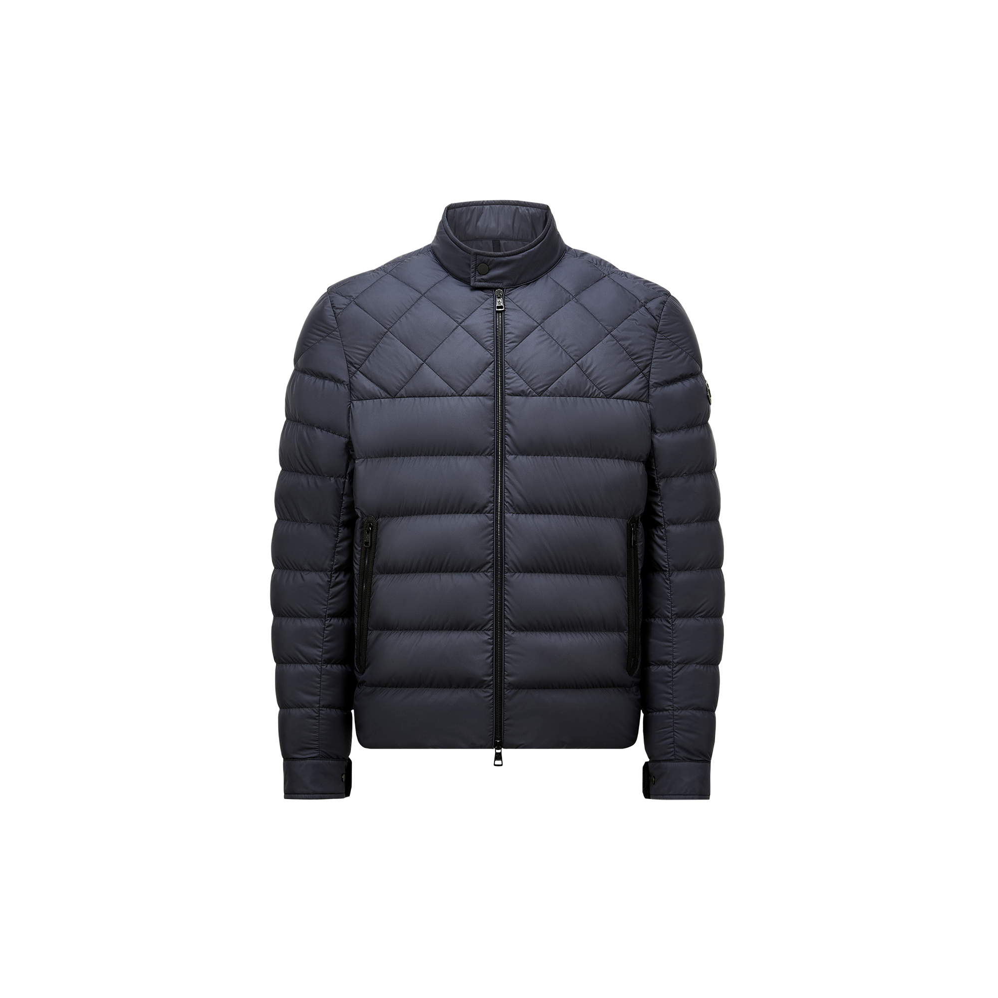 MONCLER VESTES DE MOTARD TUILE À BORDURE EN CUIR