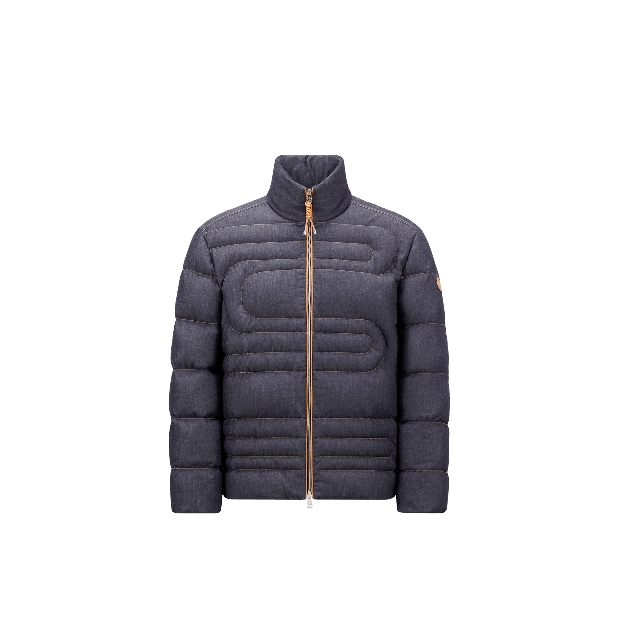Moncler Xiaohai Cotton Jacket With Denim Effect In Blue