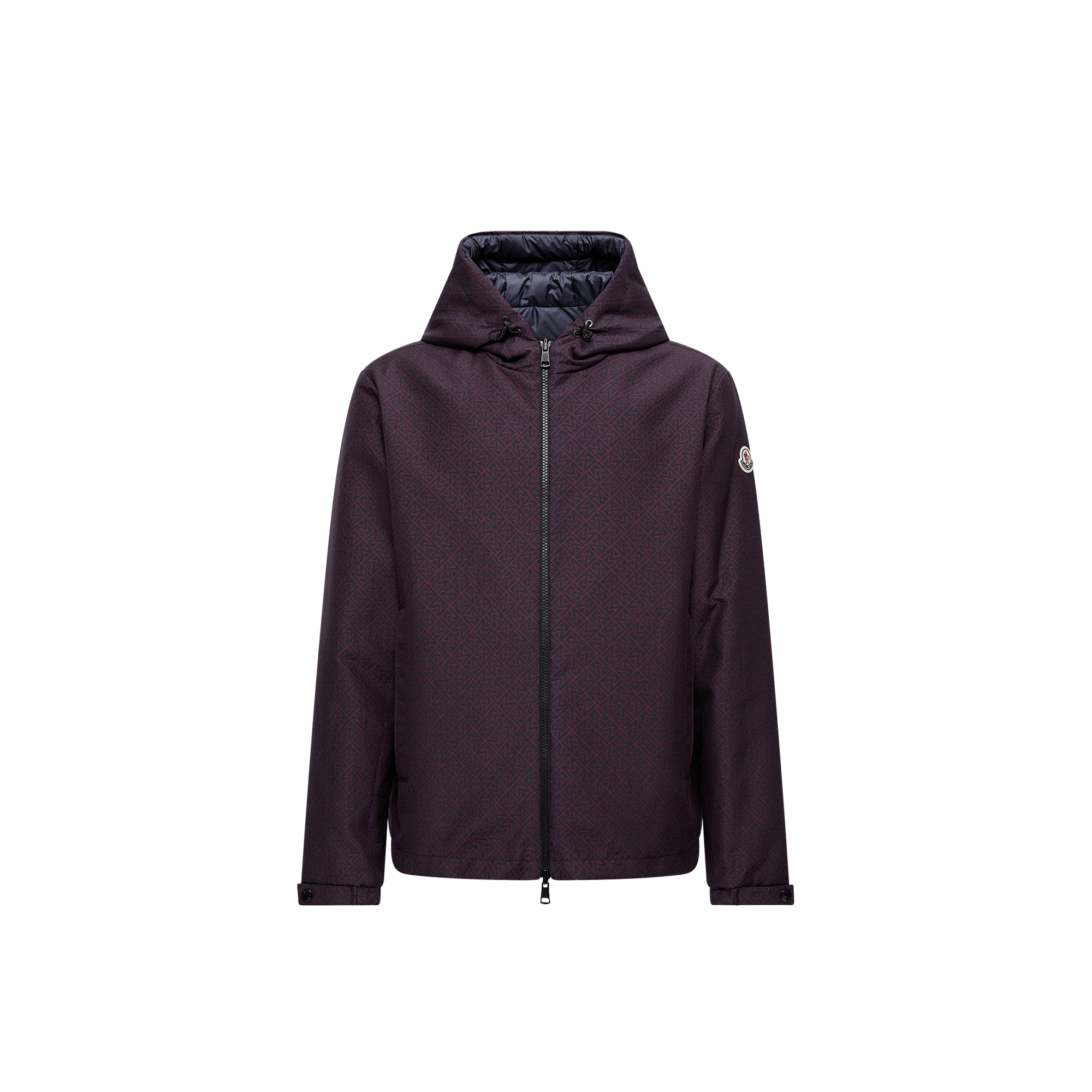 Moncler Monogram Doudoune Courte Réversible Guery À Capuche In Multicolore