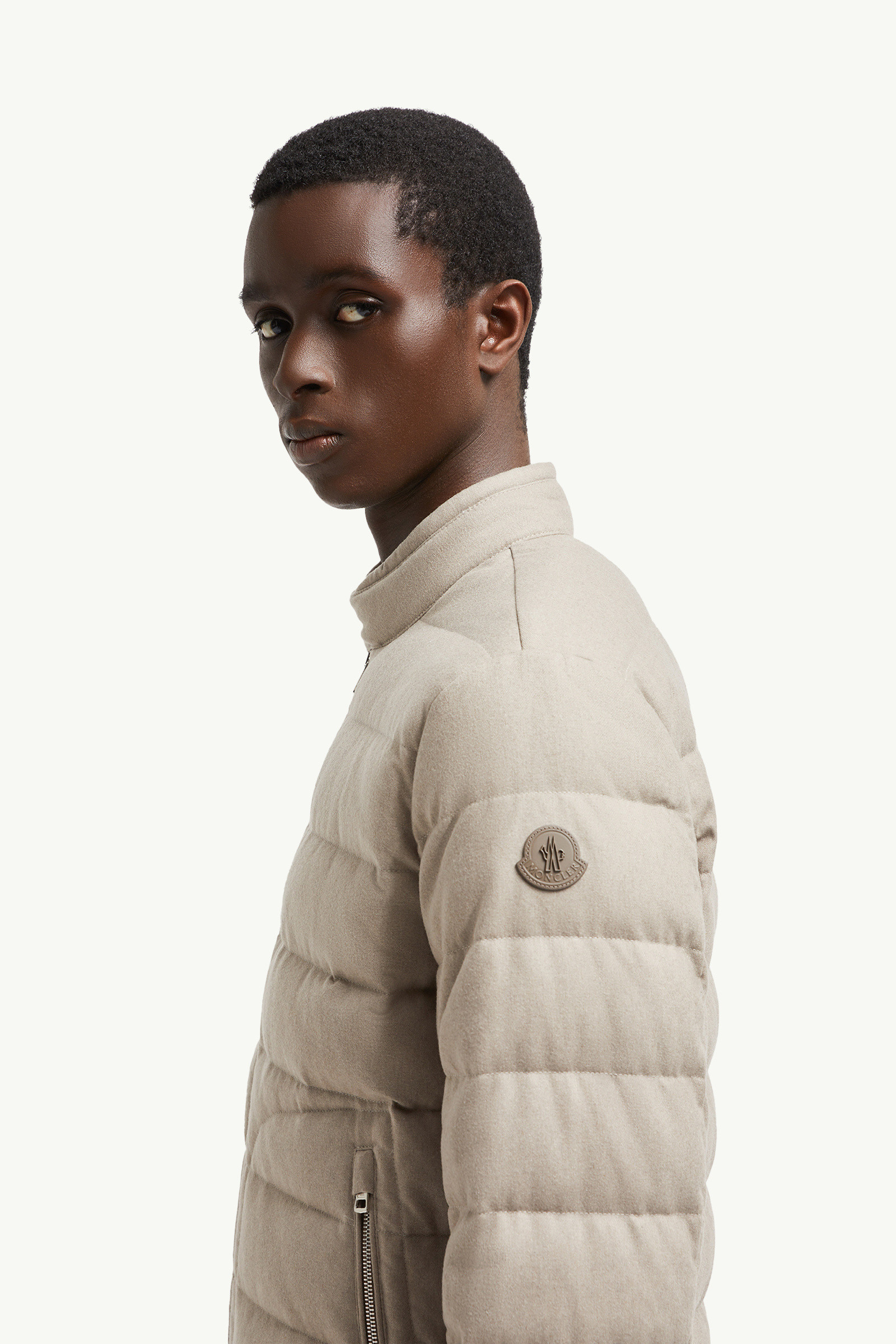 MONCLER COLLECTION Acorus Cashmere Short Down Jacket male Brown Size 4