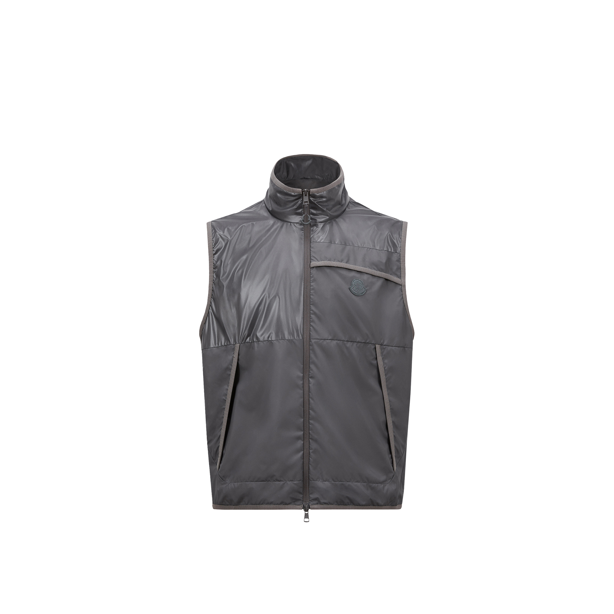 Shop Moncler Gilet Epeo In Grey
