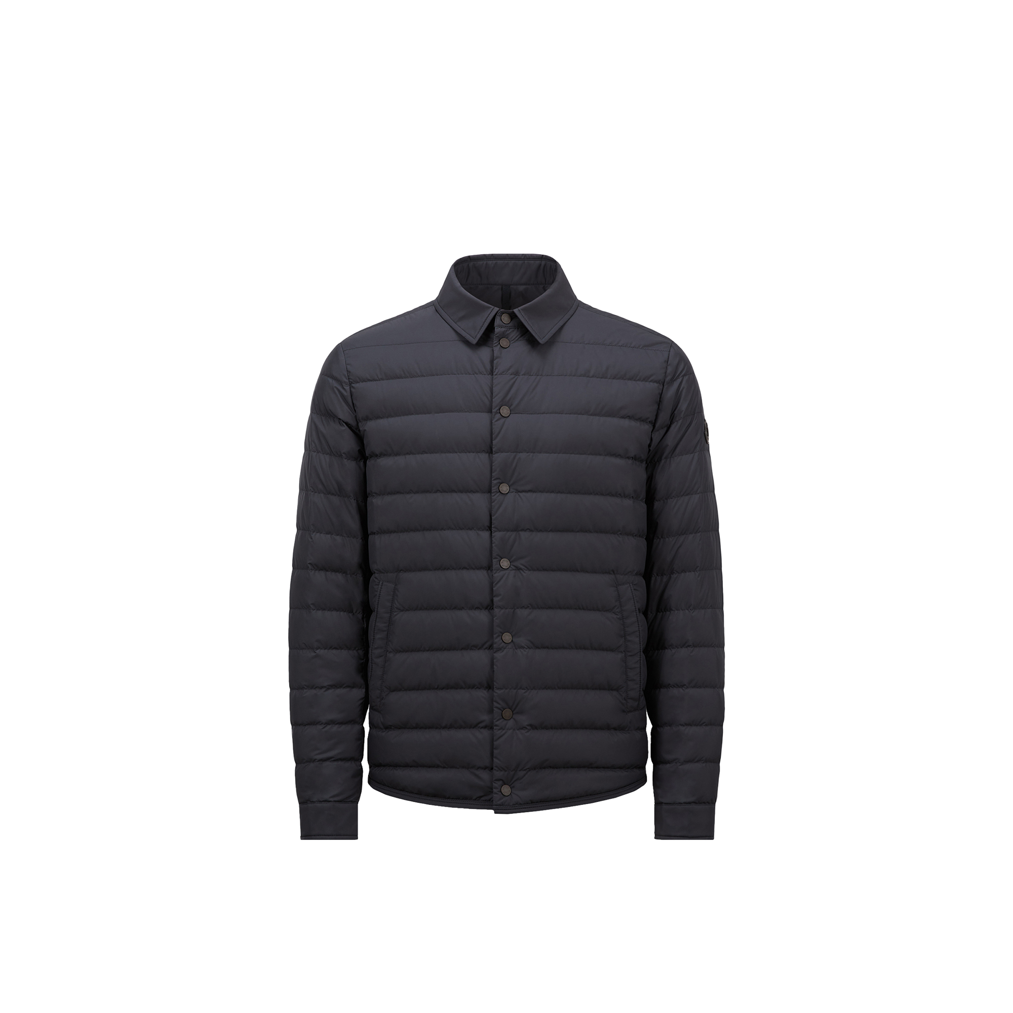 Moncler Doudoune-chemise Bourdon In Bleu