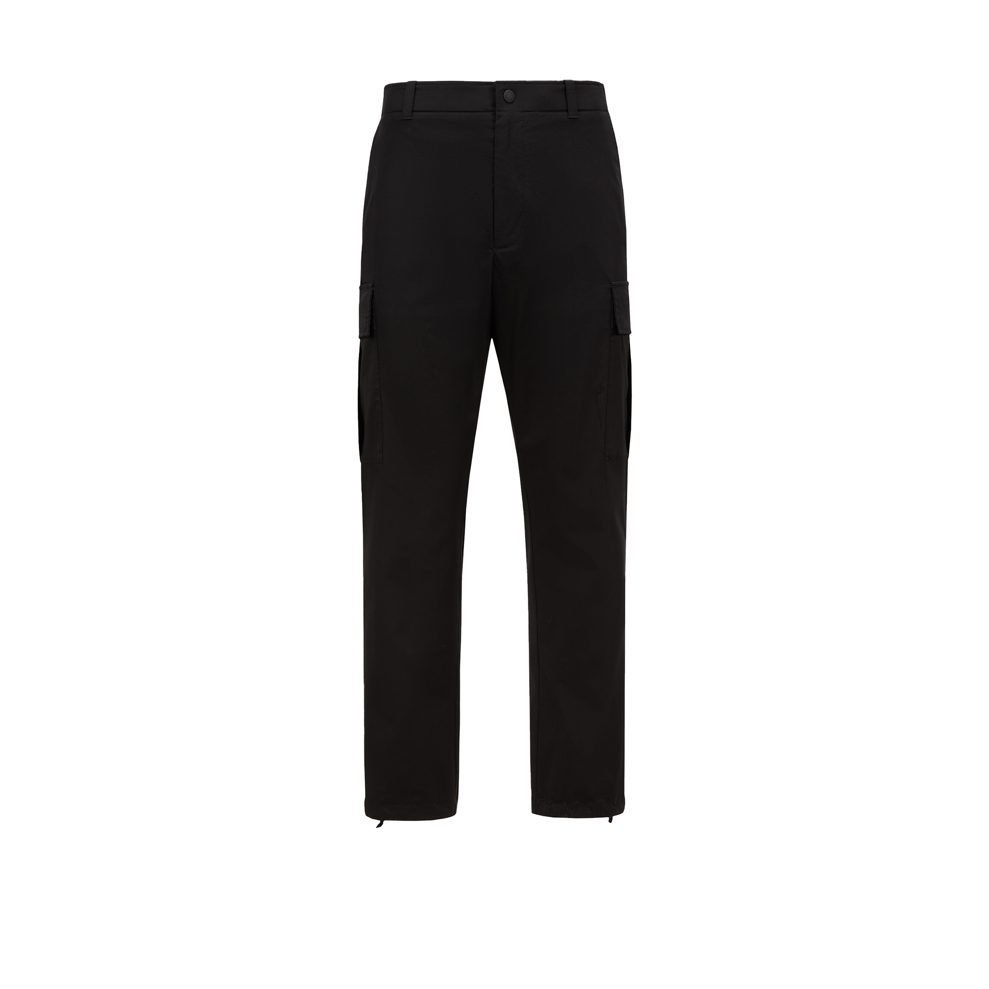 Moncler Pantalon Cargo En Gabardine De Coton In Black