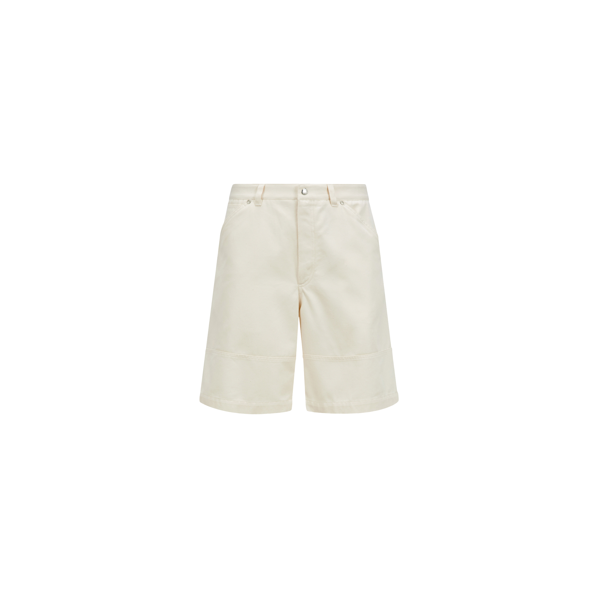 Moncler Cotton Bermuda Shorts In White