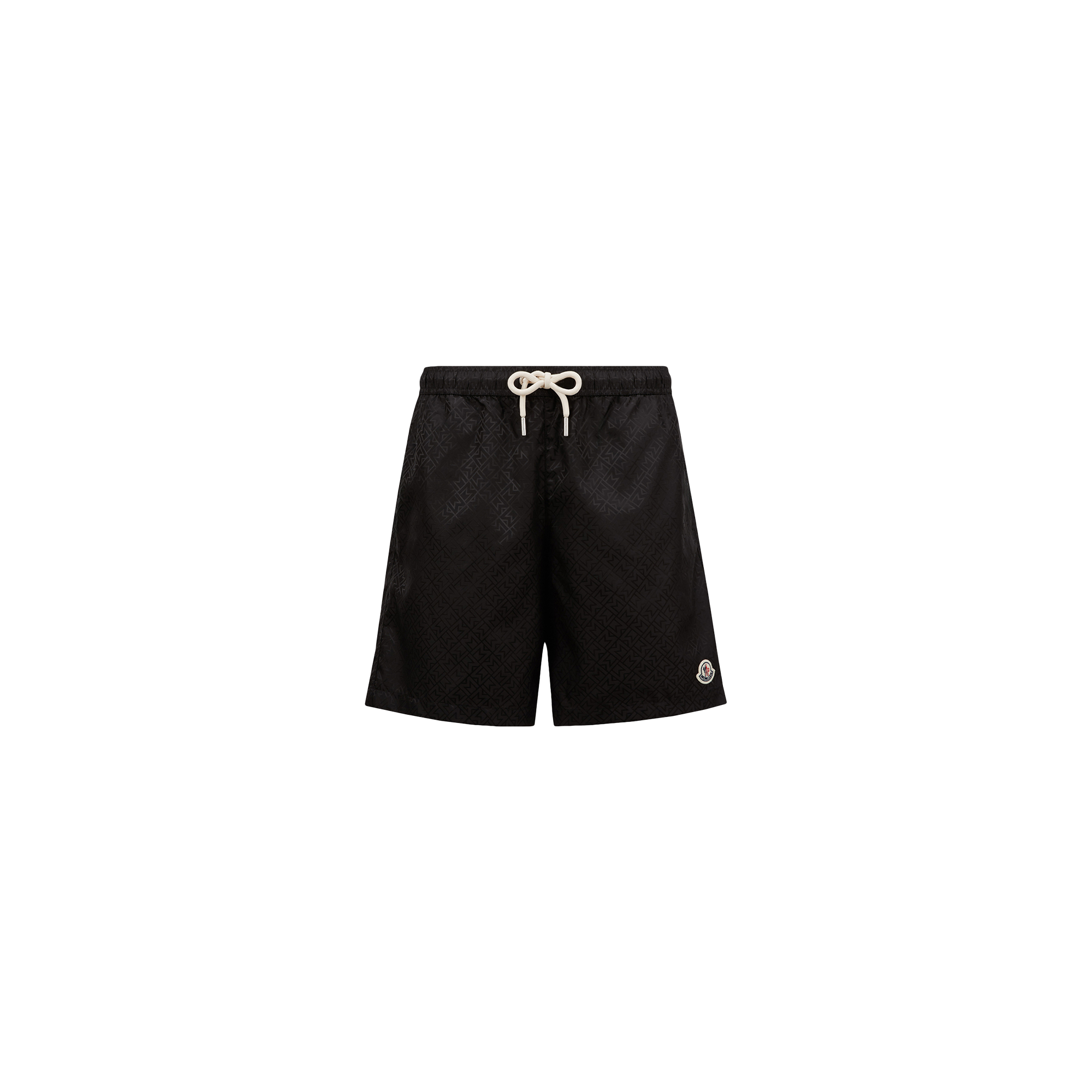 Moncler Short De Bain En Jacquard Monogramme In Noir
