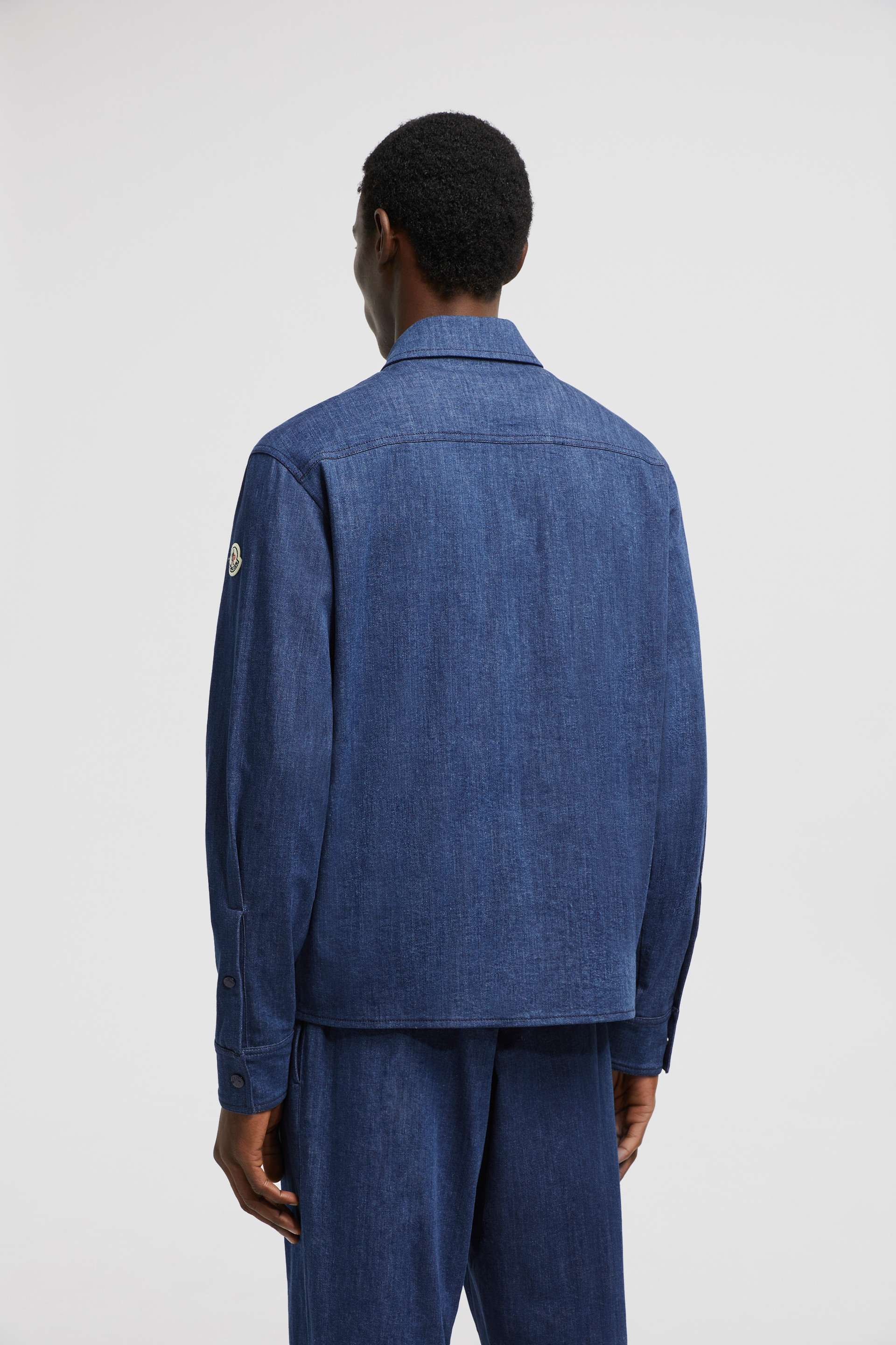 Denim Blue Denim Long Sleeve Zip-Up Shirt - Shirts for Men