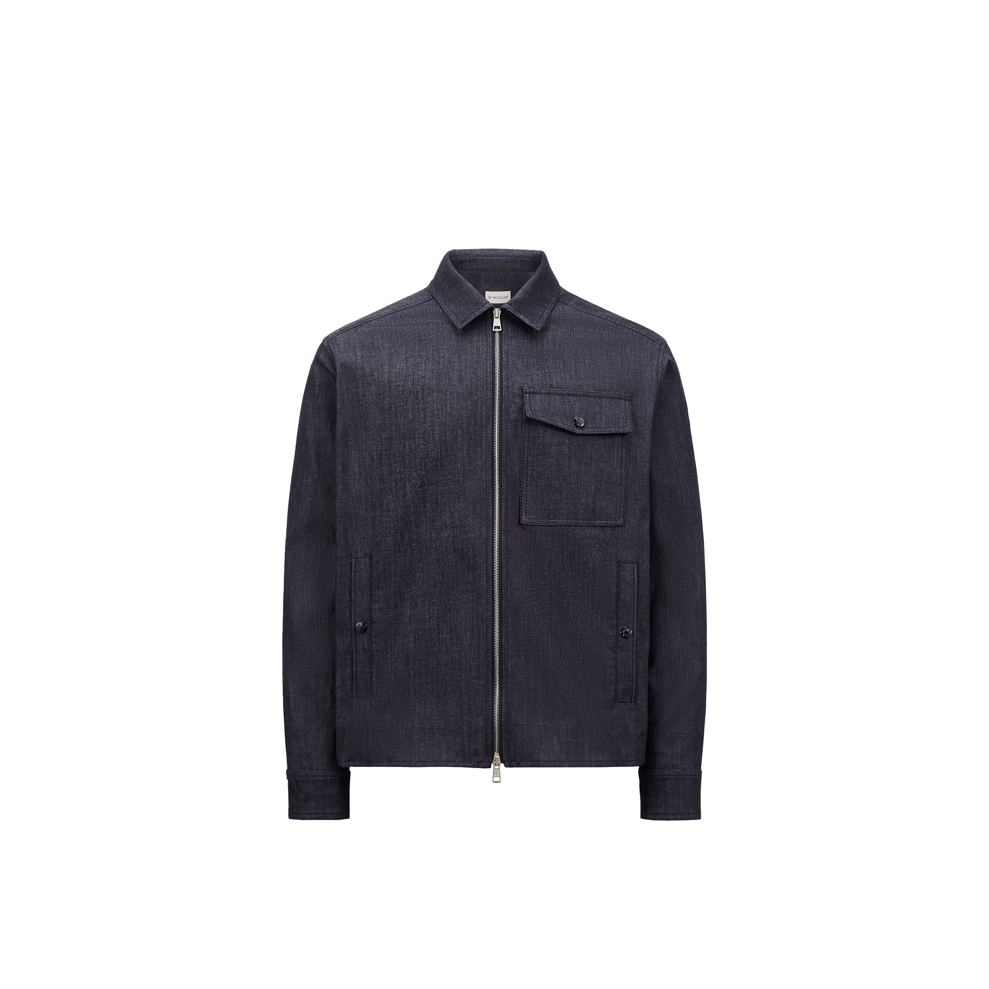 Moncler Denim Shirt In Blue