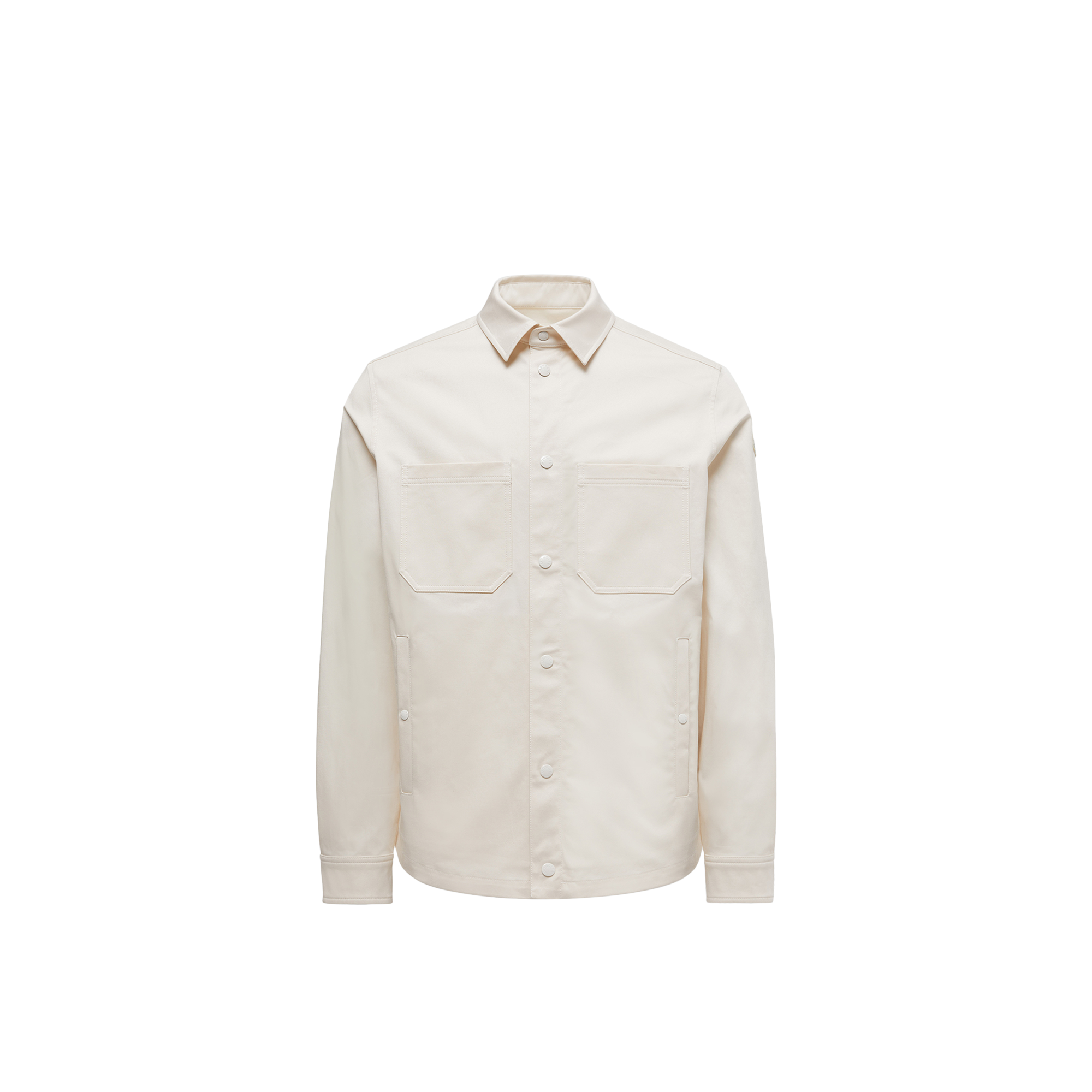 Moncler Surchemise En Gabardine De Coton In White