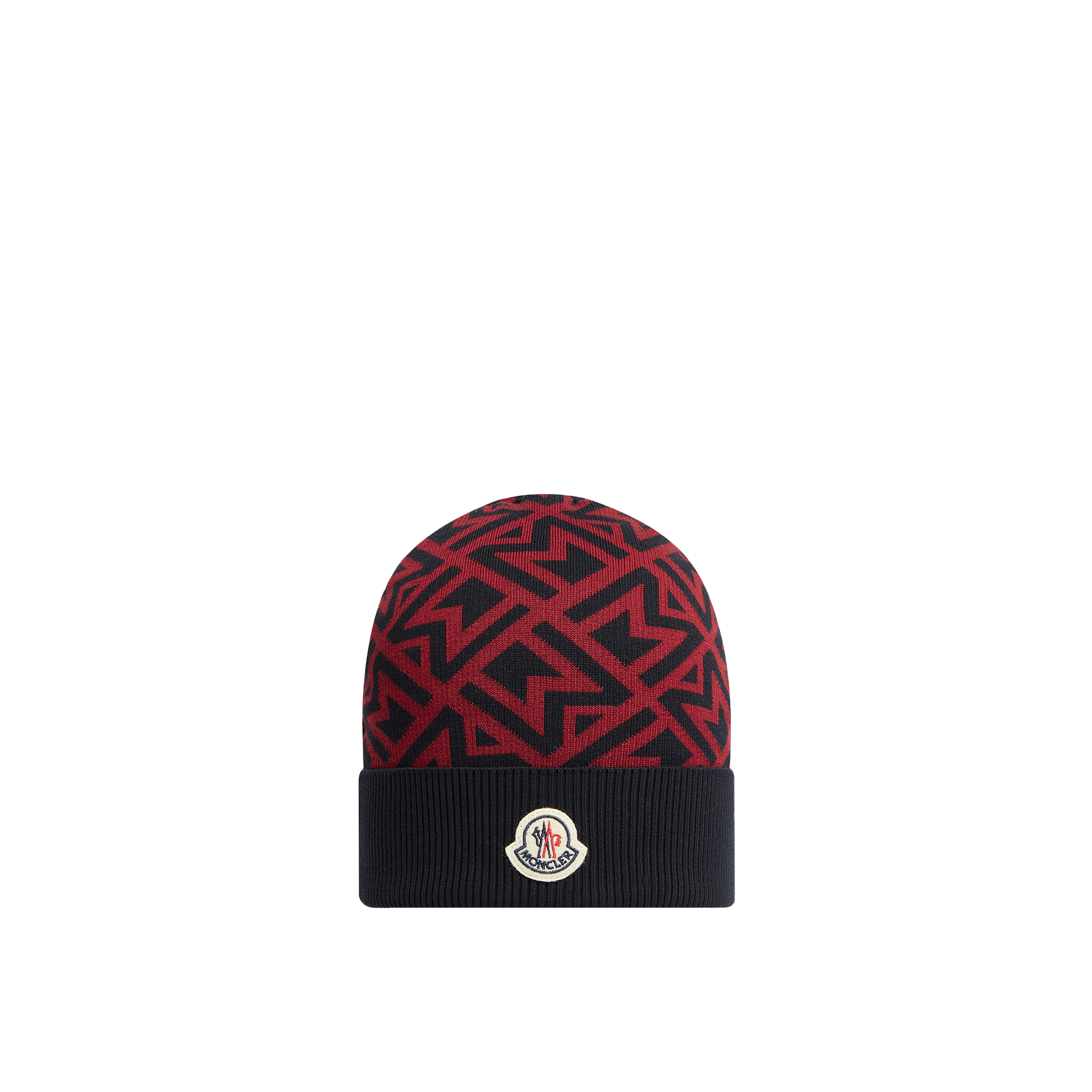 Moncler Bonnet En Coton À Monogramme En Jacquard In Multicolour