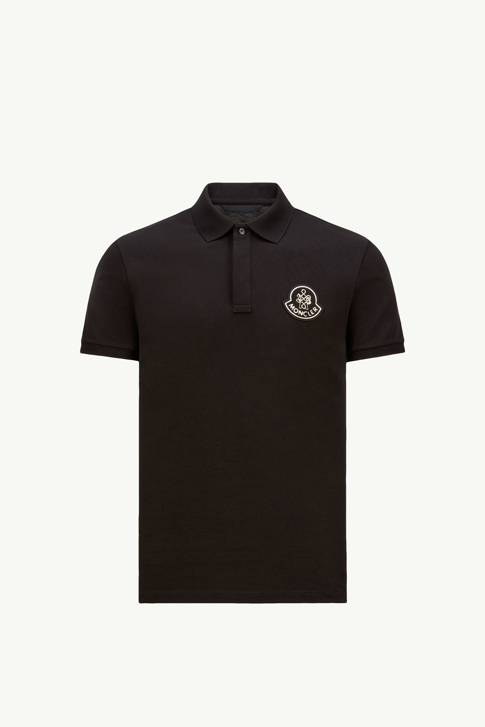 Black Year of the Snake Patch Cotton Piquet Polo Shirt