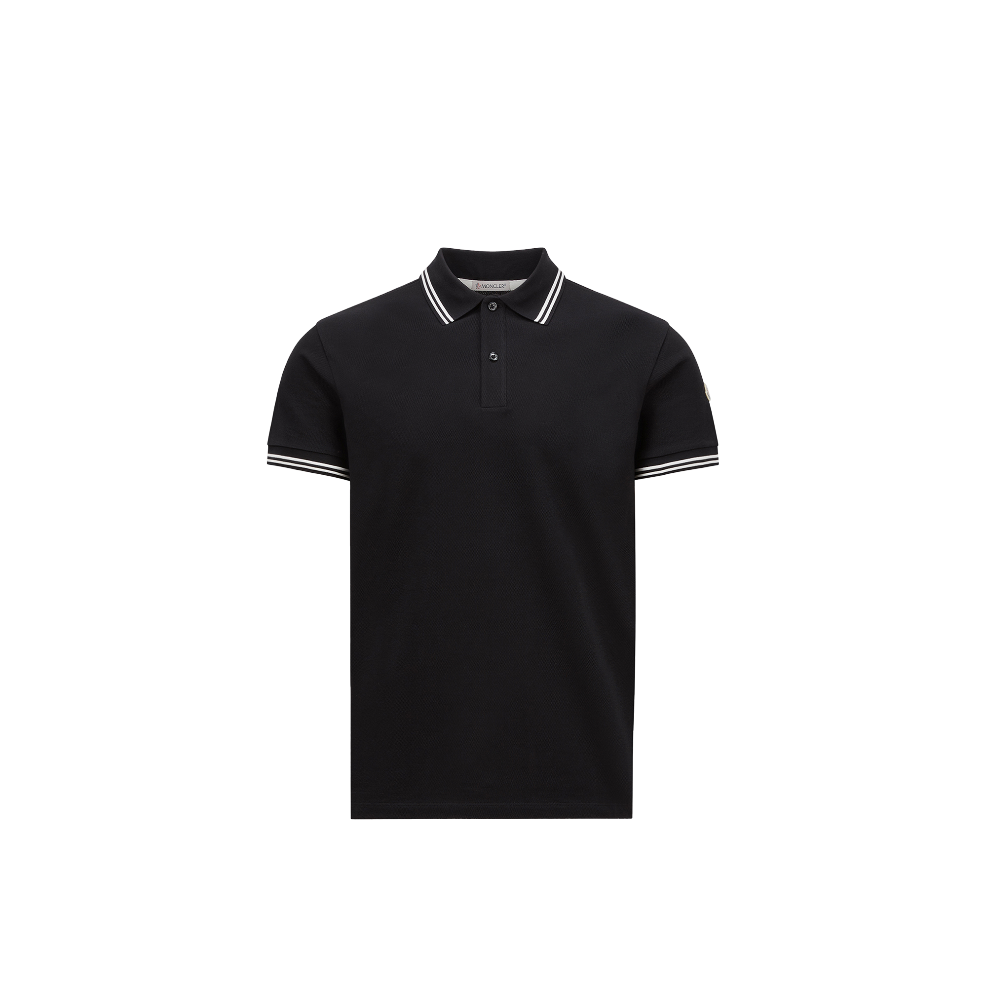 Moncler Cotton Polo Shirt In Blue