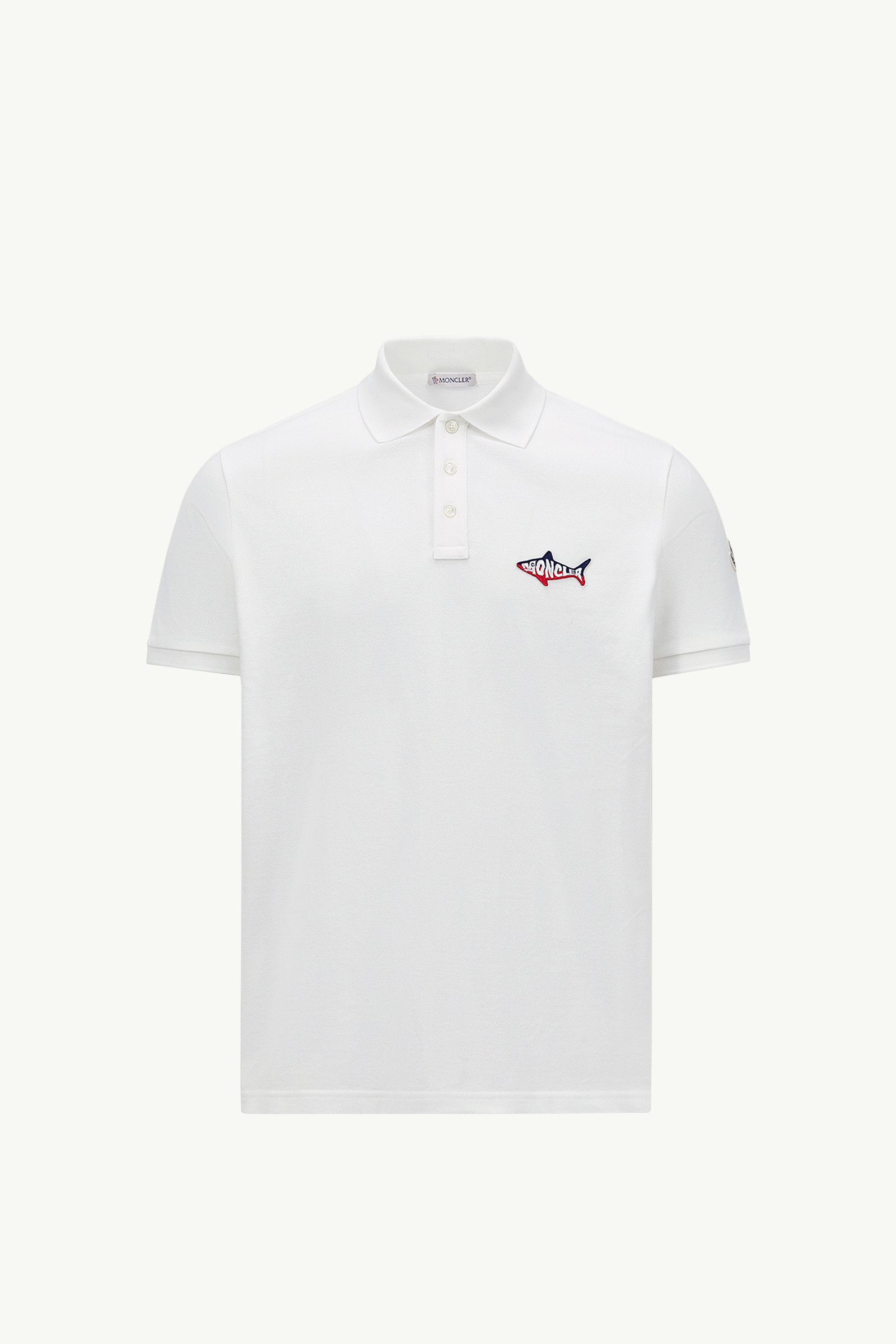 Tシャツ・カットソー MONCLER Men Polo Shirts 097 8C000 09 83927041 White White Polo Shirt with Logo and Trim - Moncler - Men | WE IN