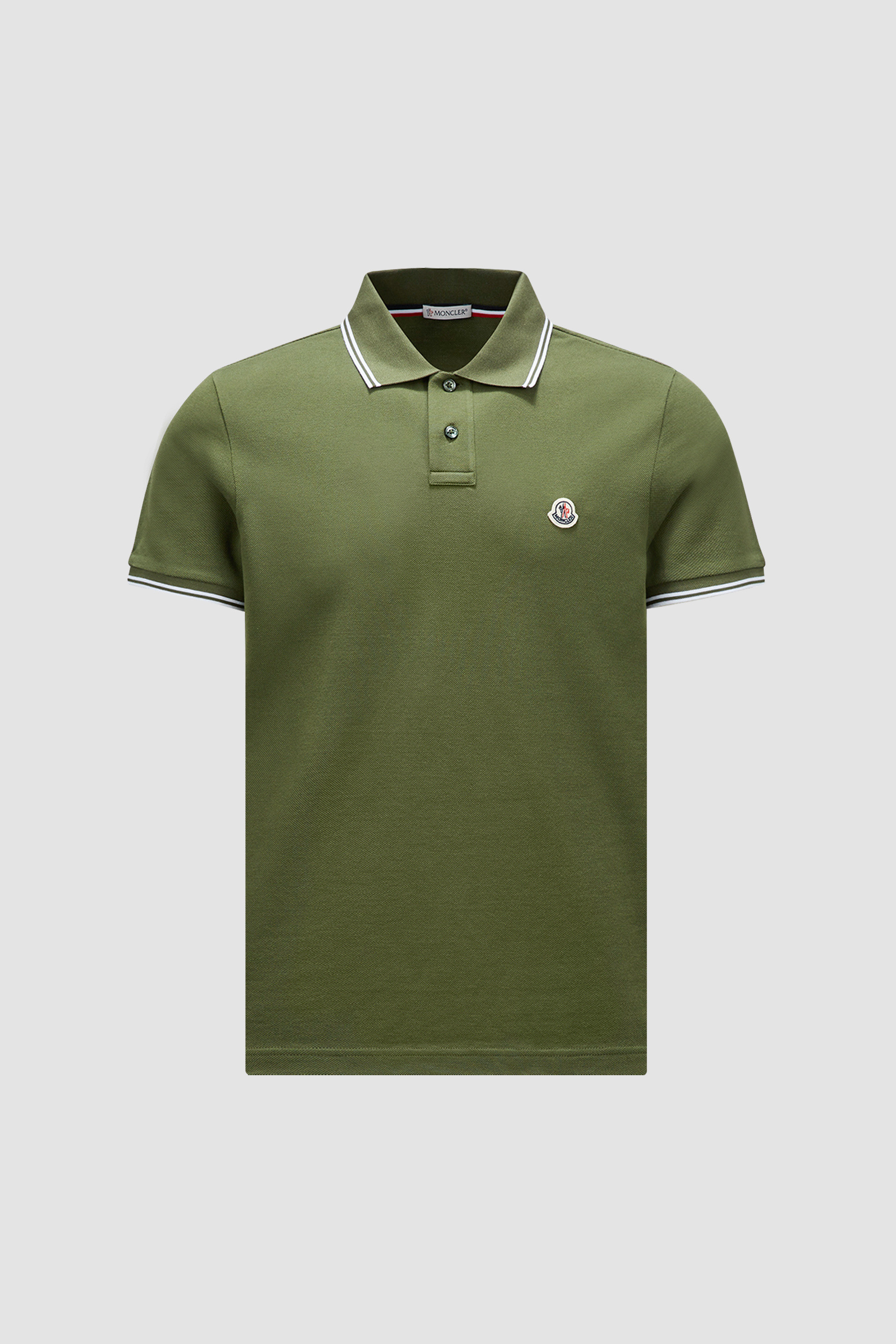 Moncler green polo shirt online