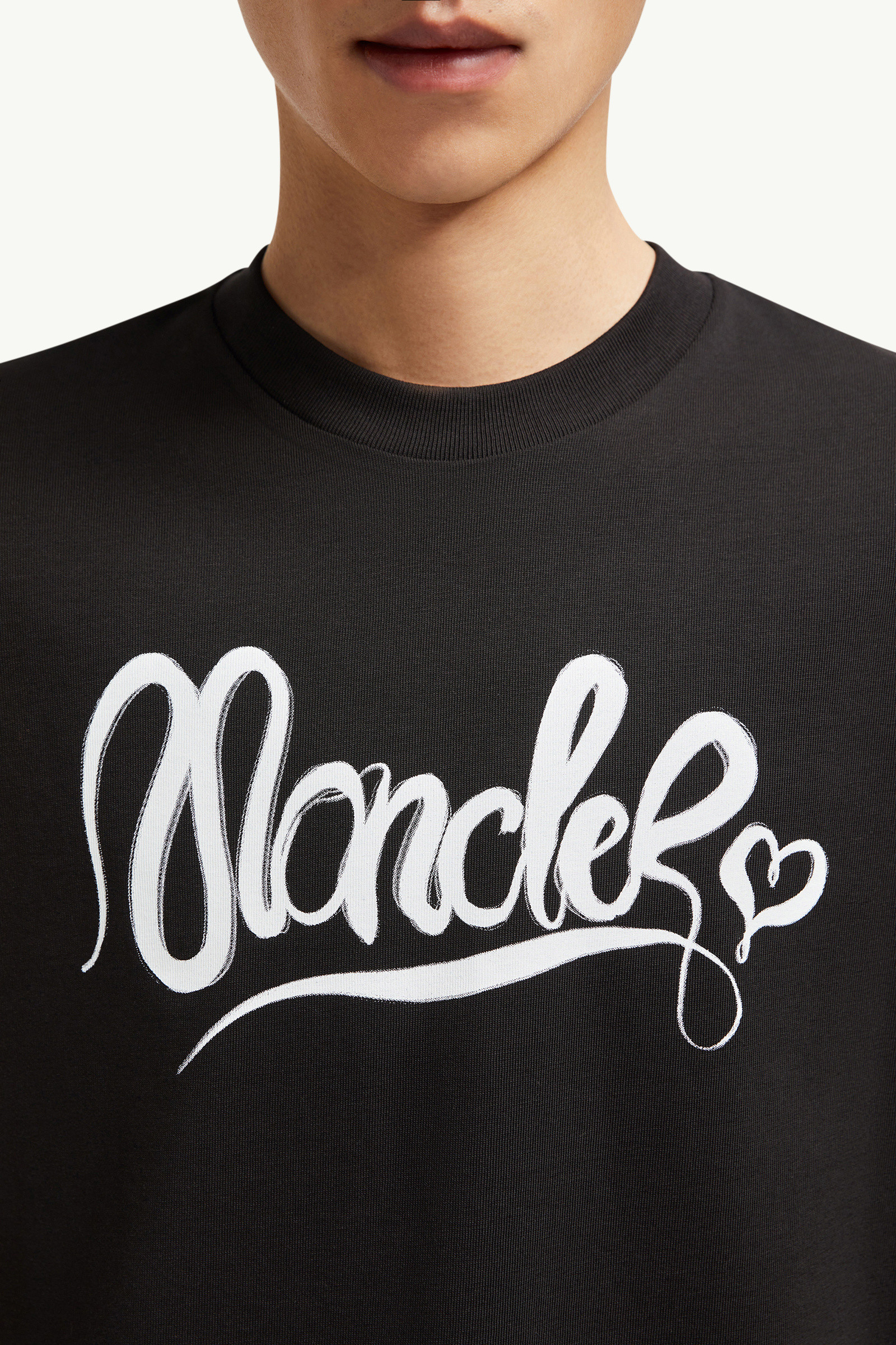 送関込★Moncler Calligraphy Logo Cotton T-shirt 黒 Black Calligraphy Logo Cotton T-Shirt - Lunar New Year for