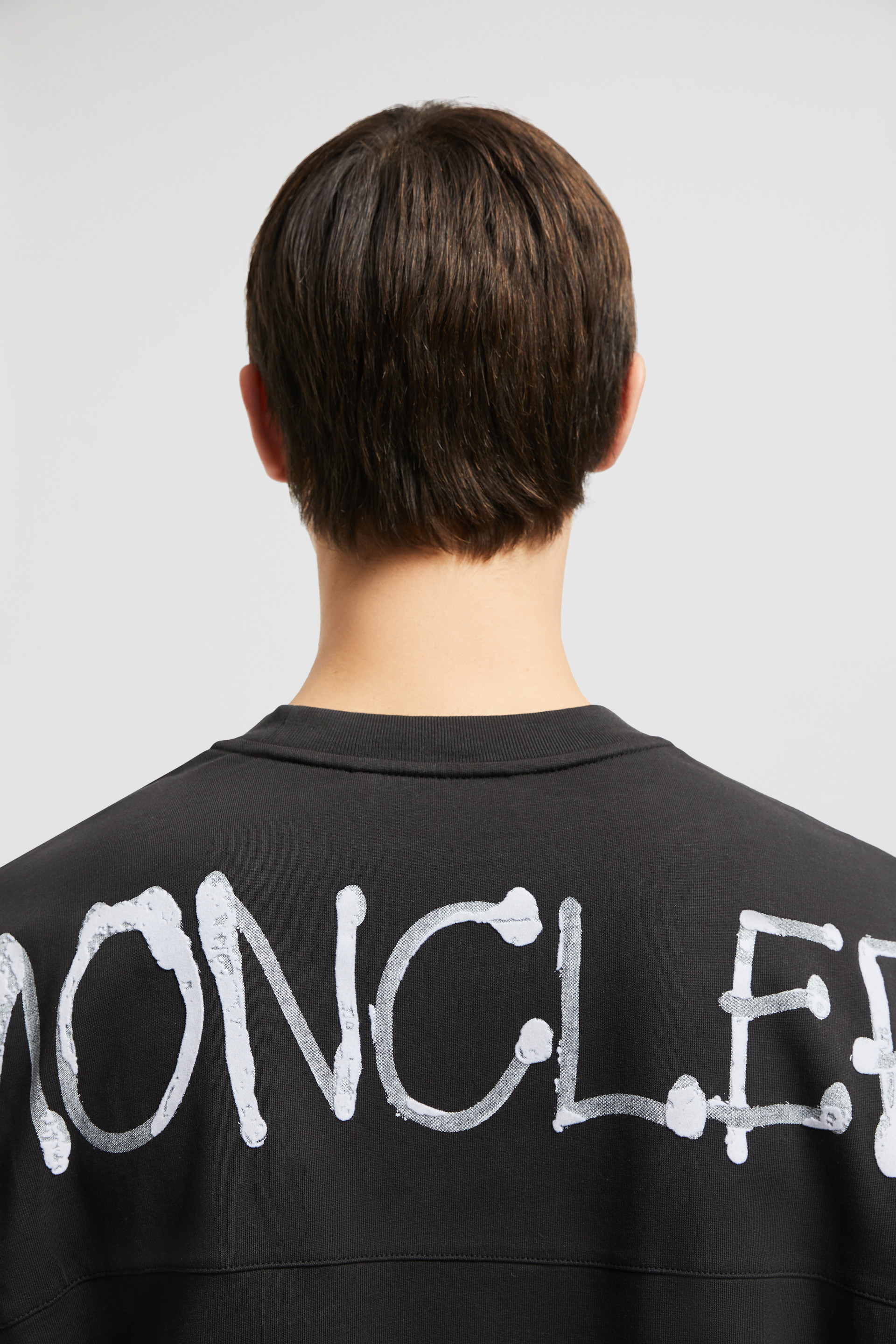 Black Graffiti Logo Cotton T-Shirt - Polos & T-shirts for