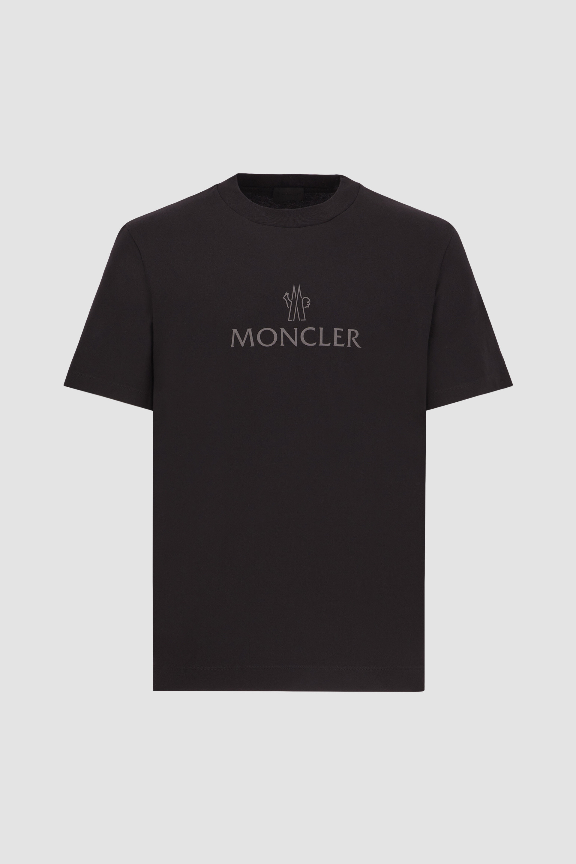 Black Logo Cotton T-Shirt - Polos & T-shirts for Men | Moncler US