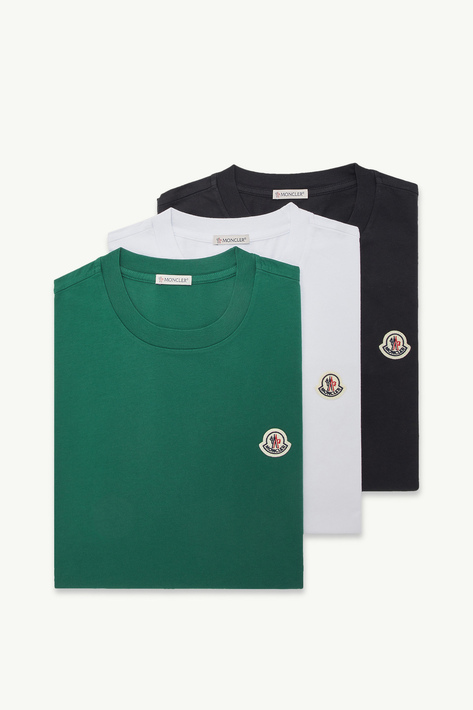 Logo Patch Cotton T-Shirt (Pack of Three) - Polos & T-shirts