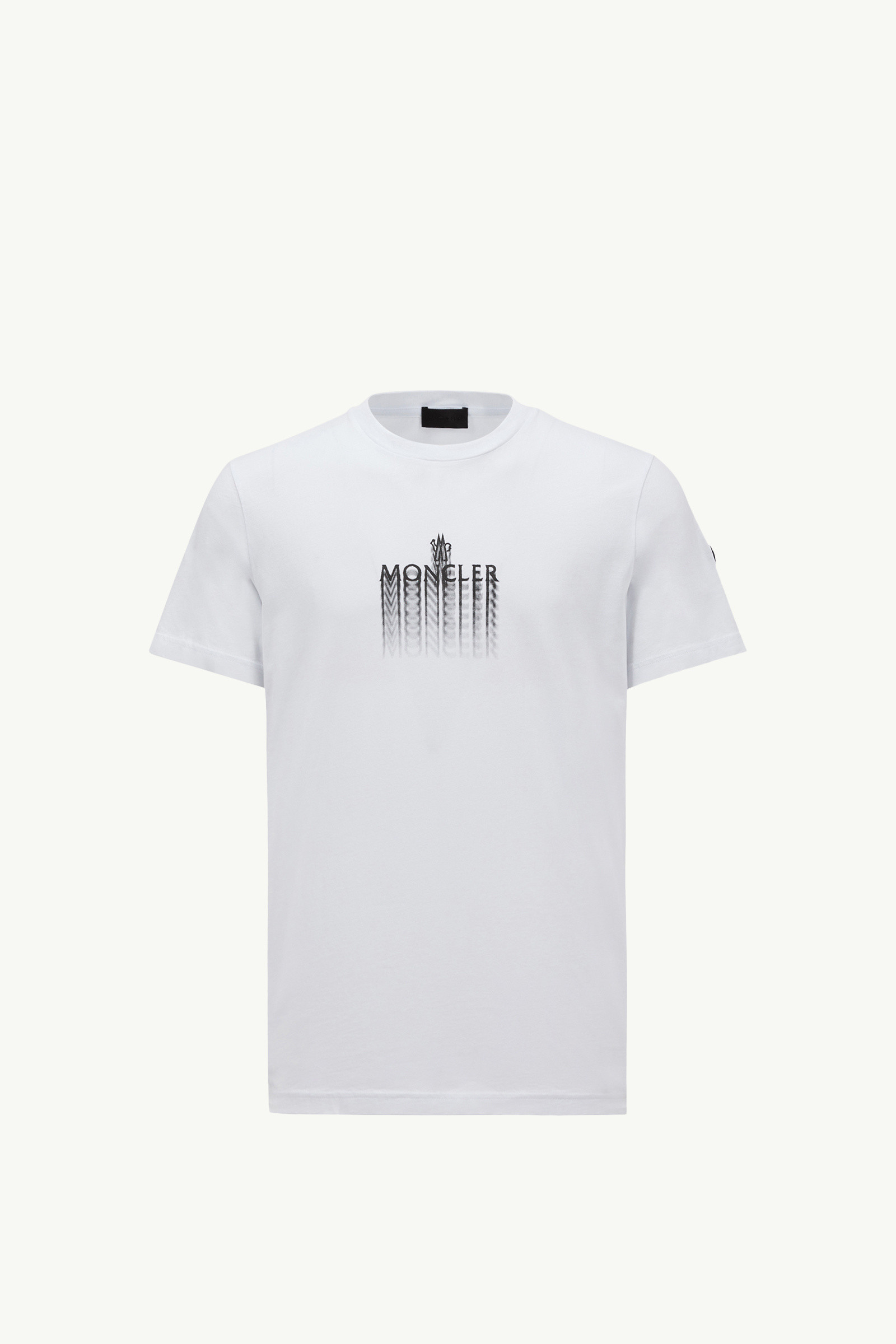 【関税込み】Moncler ホワイト クルーネックTシャツ MONCLER 「MONCLER」 半袖Tシャツ X-SMALL ホワイト メンズ