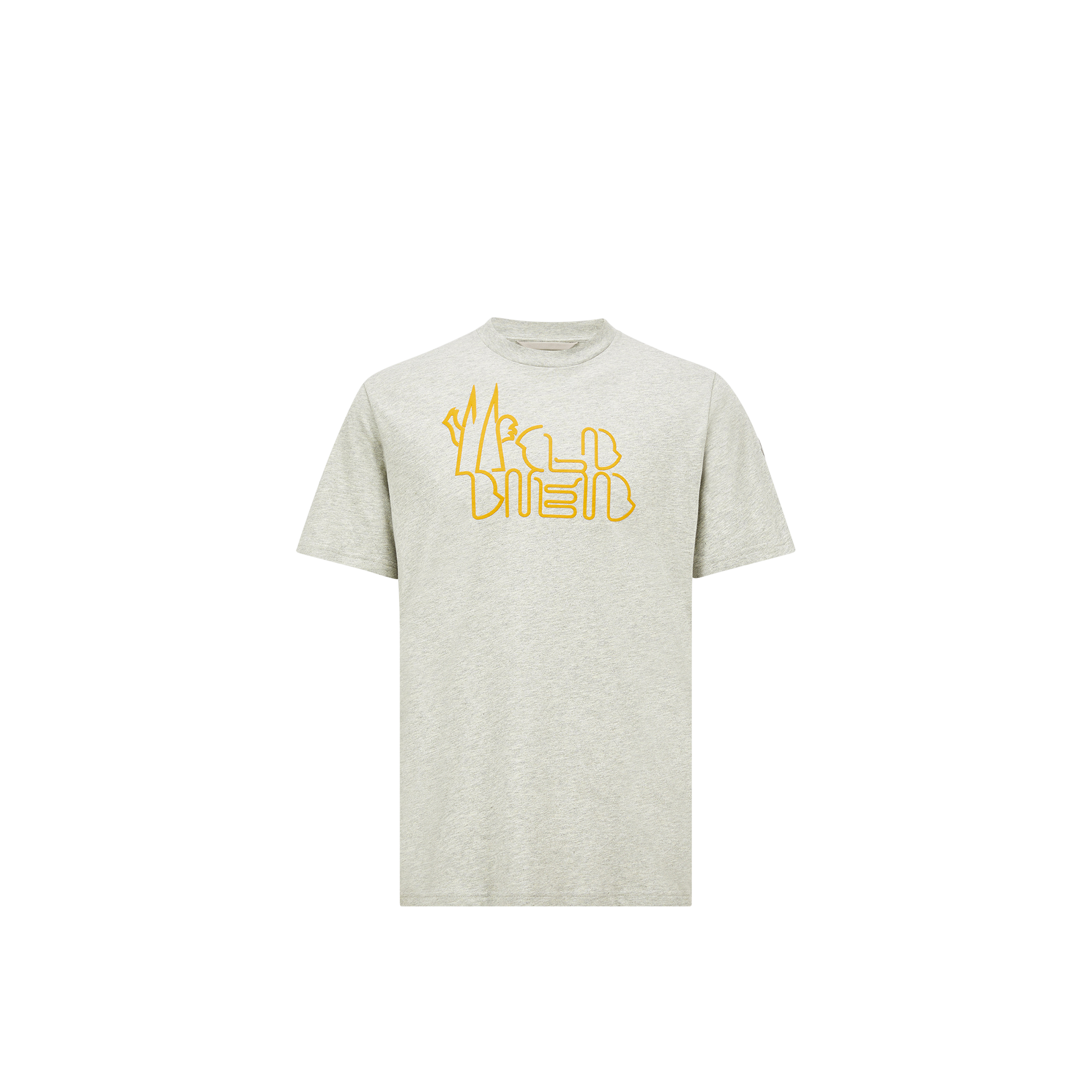 Moncler T-shirt En Coton À Logo Arrondi In Gray