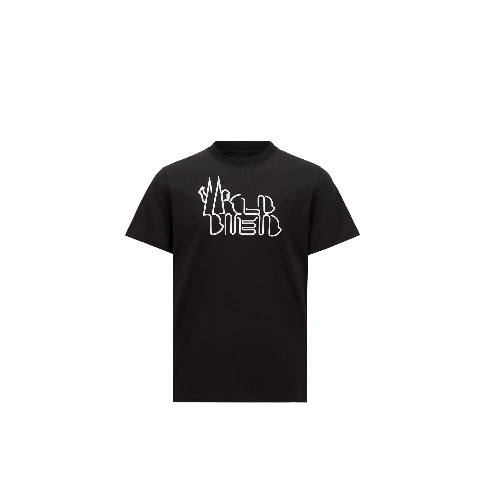 Moncler T-shirt En Coton À Logo Arrondi In Black