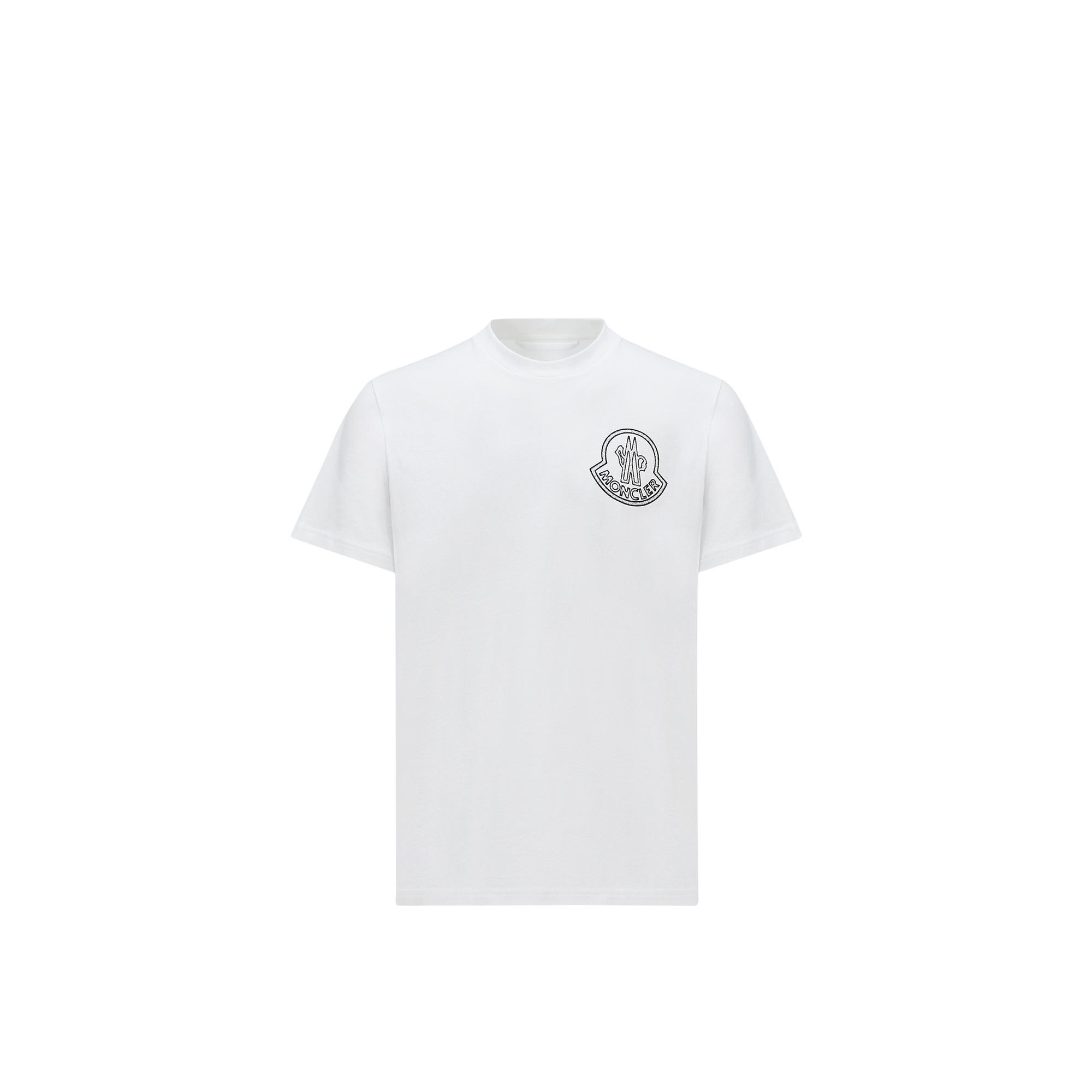 Moncler Men Cotton Pack Of Three Logo Patch T-shirts In ホワイト