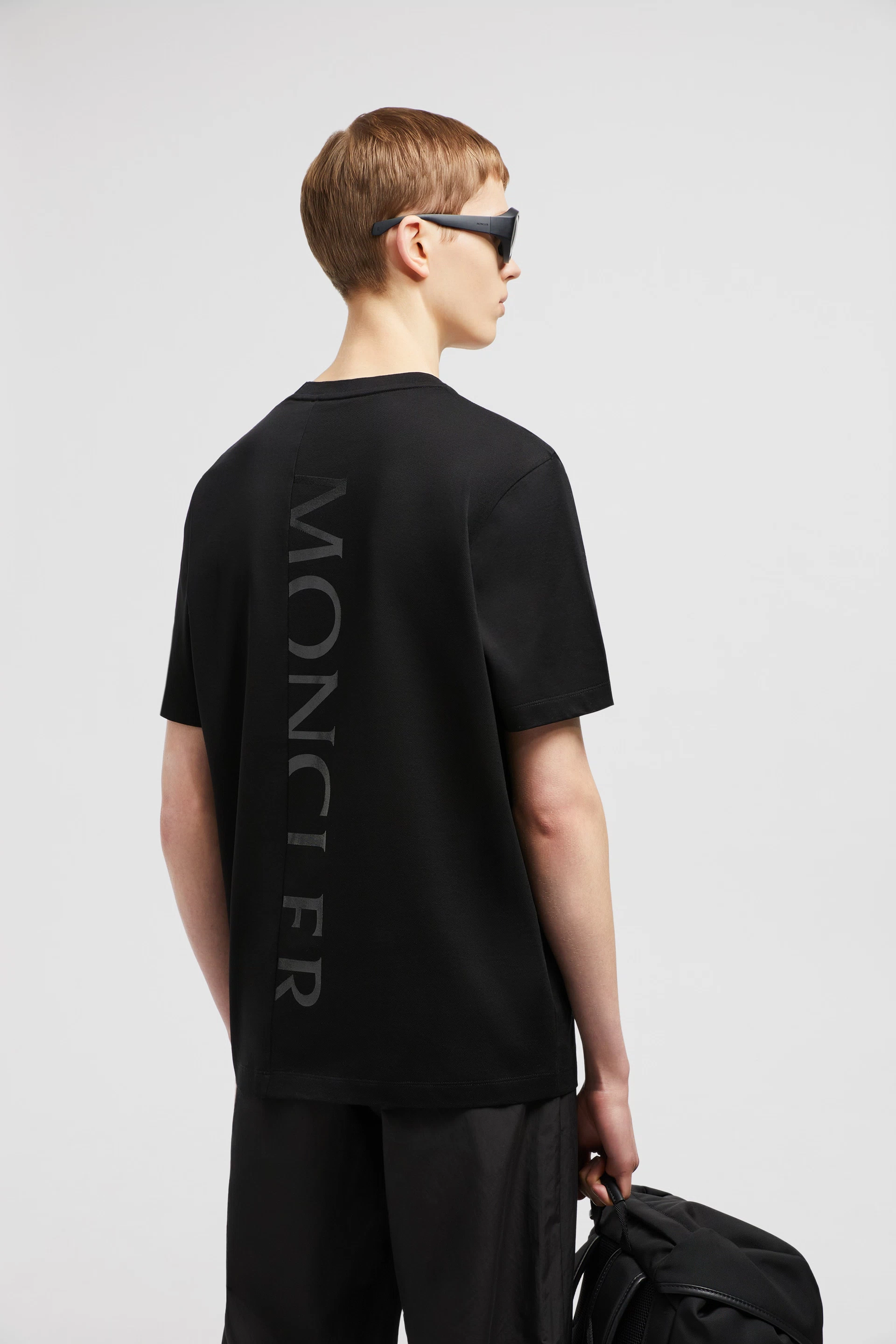 Vertical Back Logo Cotton T-Shirt