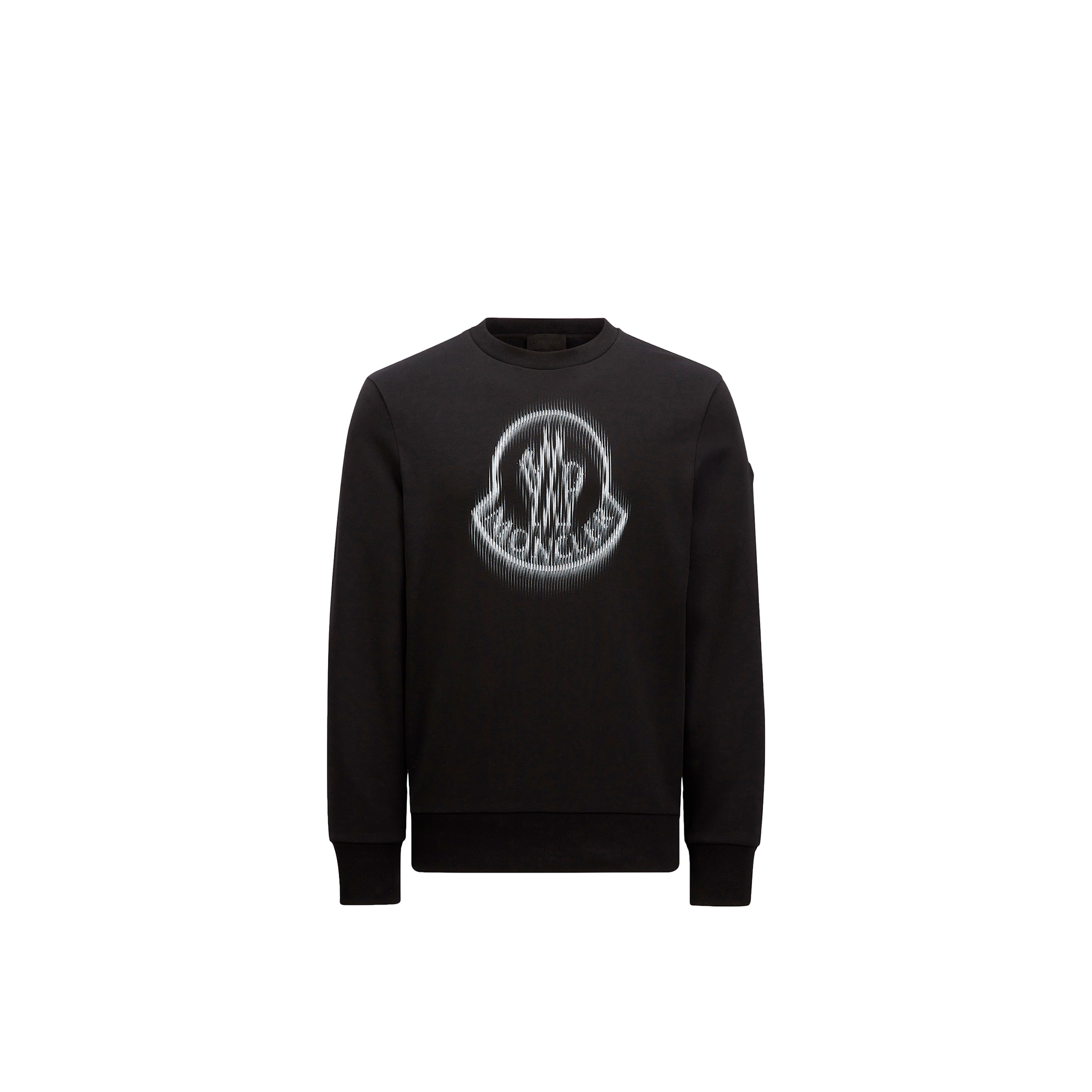 Moncler Blurred Logo Sweatshirt In Black