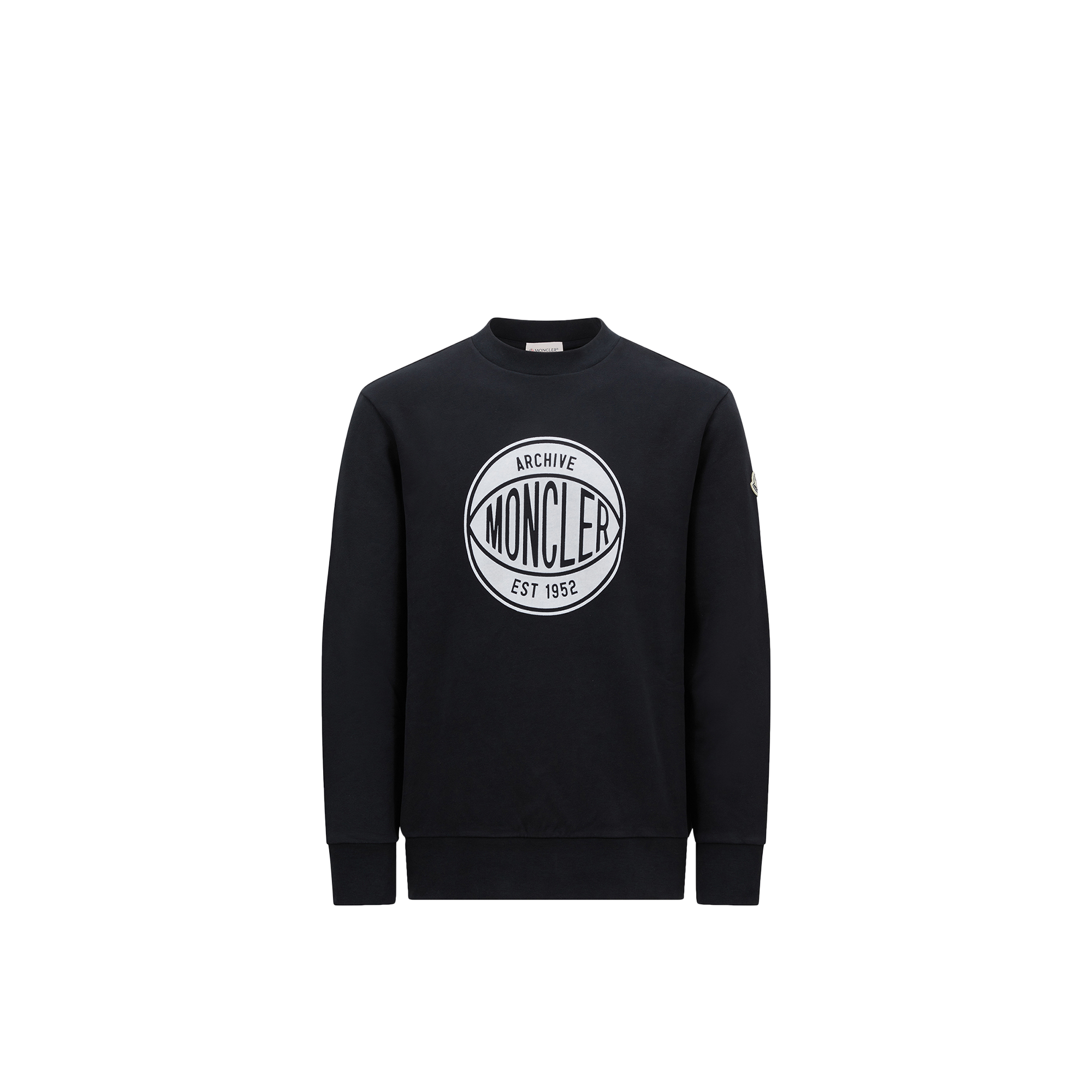 Moncler Sweat En Coton À Logo Ballon De Basket In Black